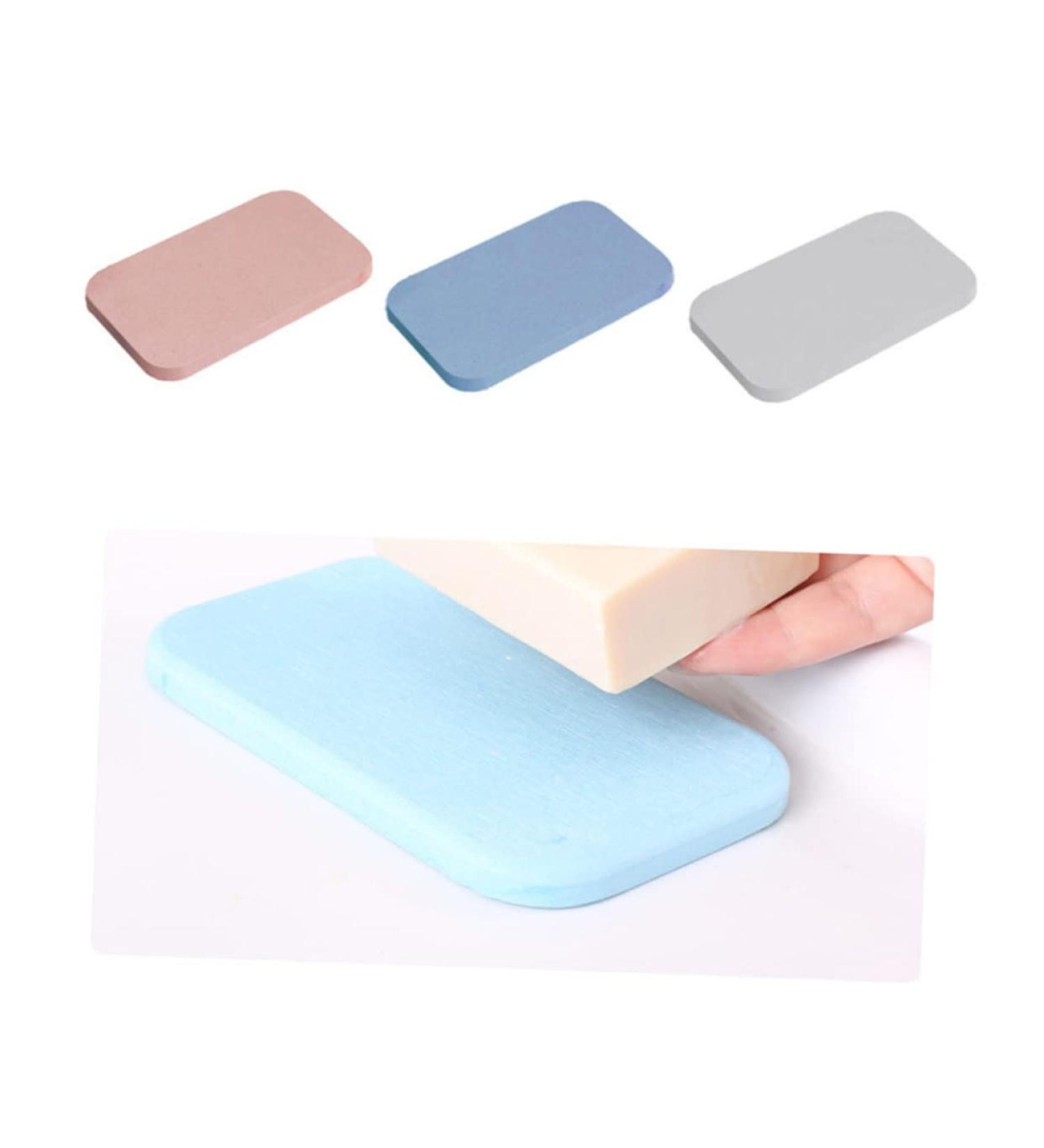 Ciieeo 2pcs Silicone Soap Holder Diatomite Soap Pad Soap Silicone Pad Soap Dishes for Bathroom Soap Holder for Shower Rectangle - Buy Online on GoSupps.com