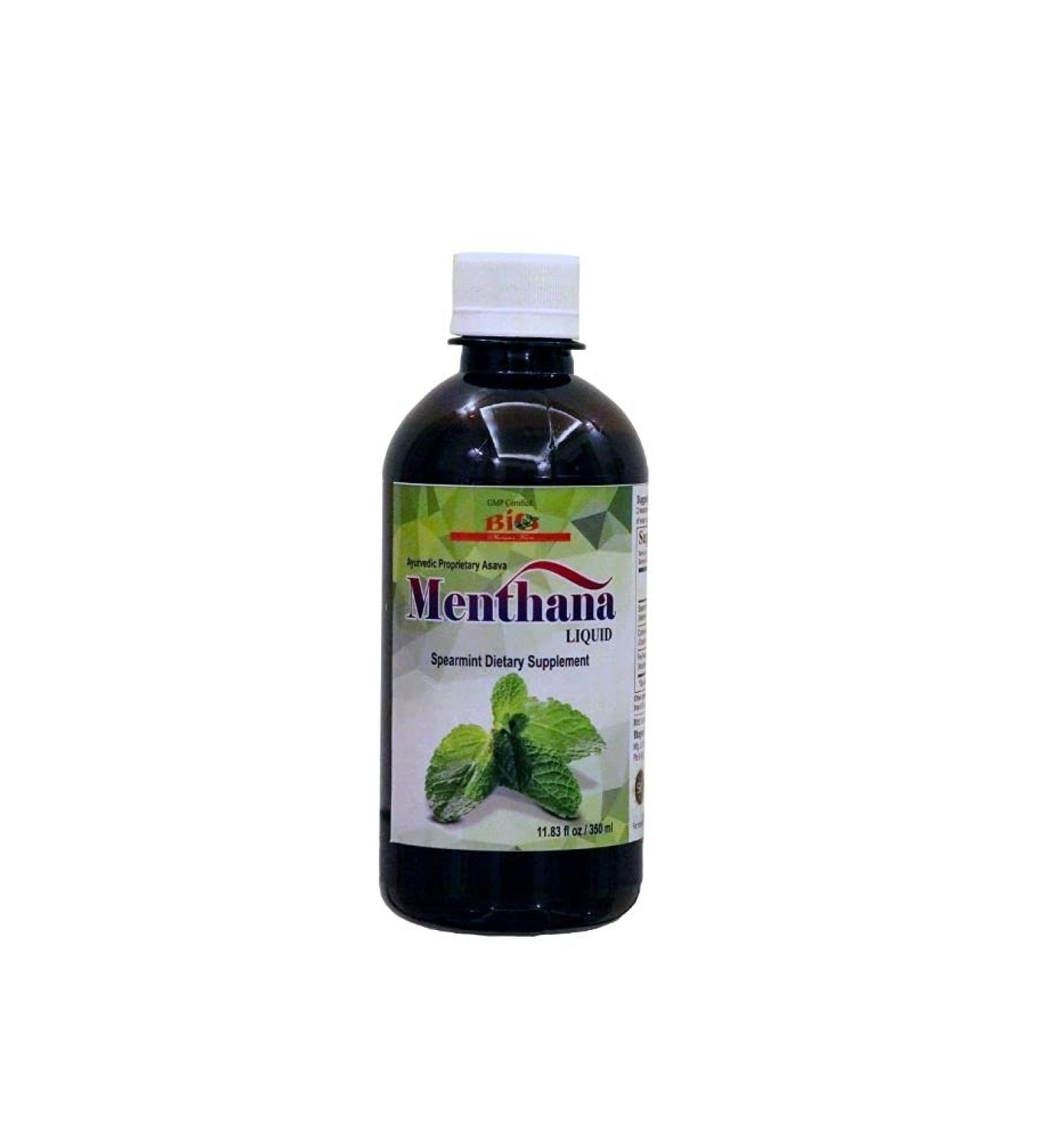Menthana Liquid Spearmint Extract - 11.83 fl oz | Digestive Supplement for Bloating Relief, Stomach Cleanse - Buy Online on GoSupps.com