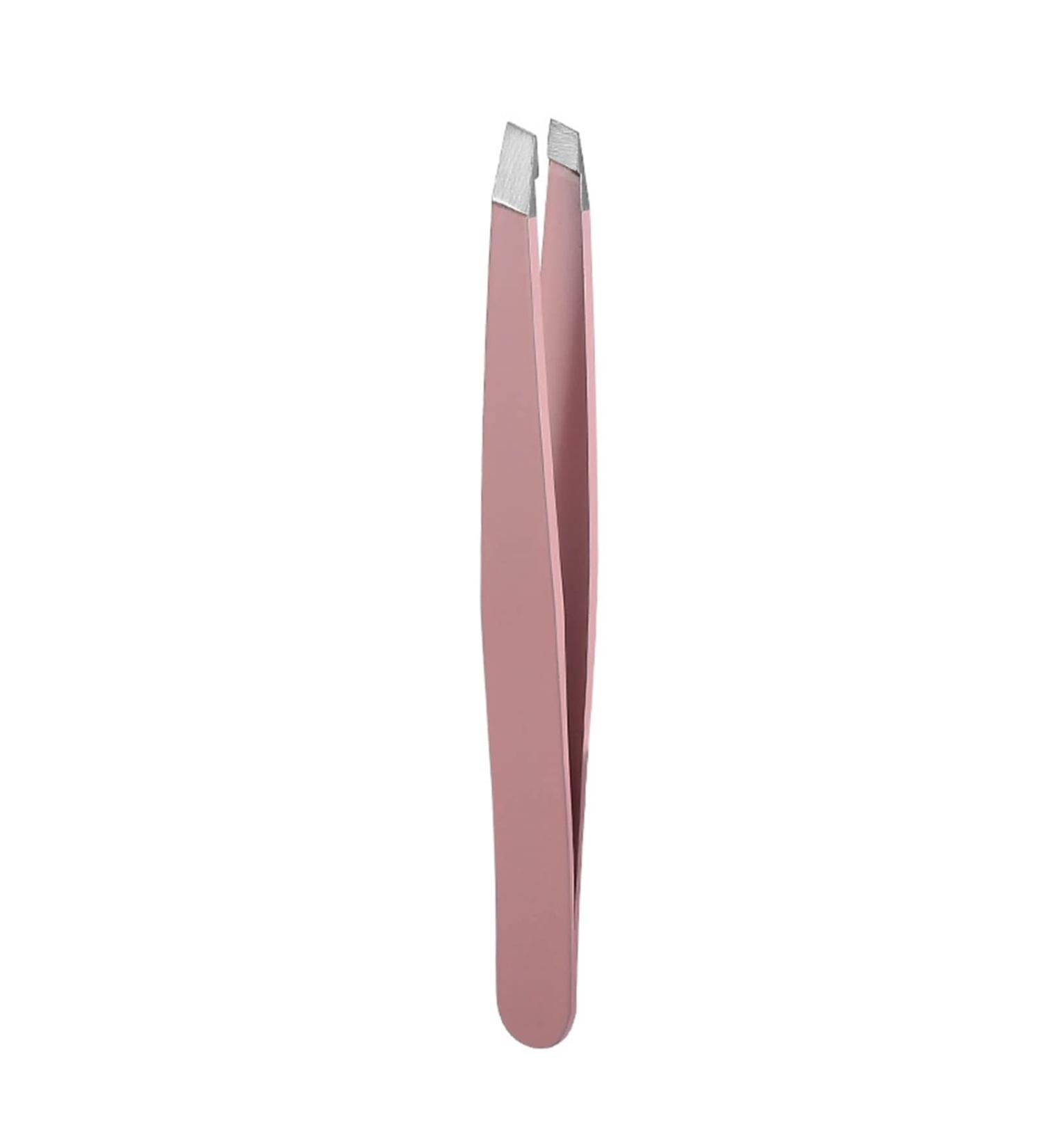 NBGGFF Tweezers Inclined stainless steel eyebrow tweezers shaving and hair removal eyebrow clamp black head removal tool(Pink) - Buy Online on GoSupps.com