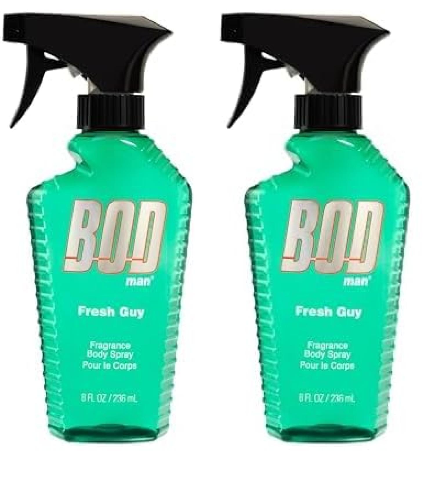 BOD man Fresh Guy For Men Fragrance Body Spray 8 oz (Pack of 2) GREEN 8 Fl Oz (Pack of 2) - Buy Online on GoSupps.com