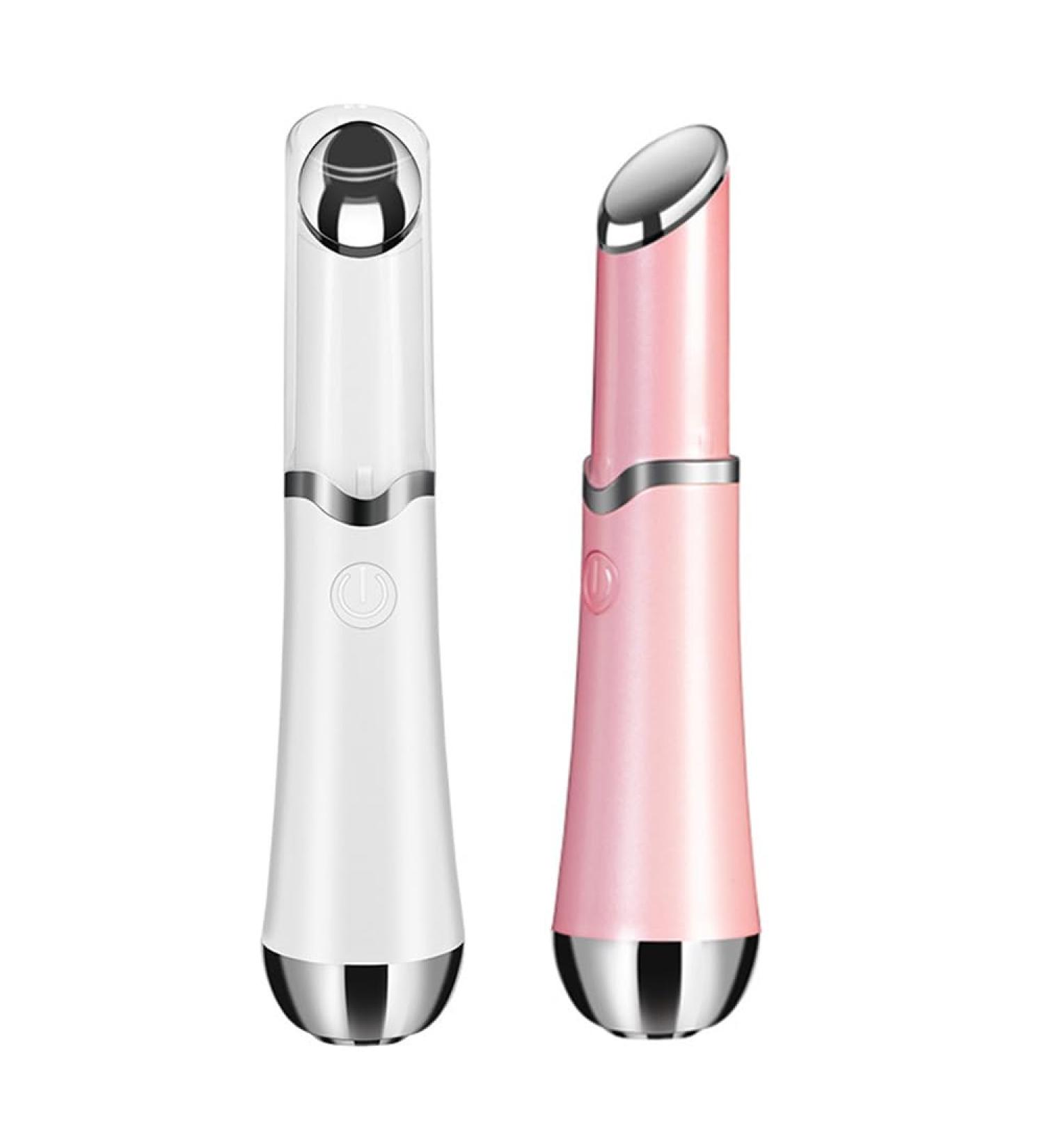 Rechargeable Electric Eye Massager Wand - Heated Facial Treatment for Dark Circles Puffiness & Eye Bags (Pink) - Shop Internationally - Buy Online on GoSupps.com