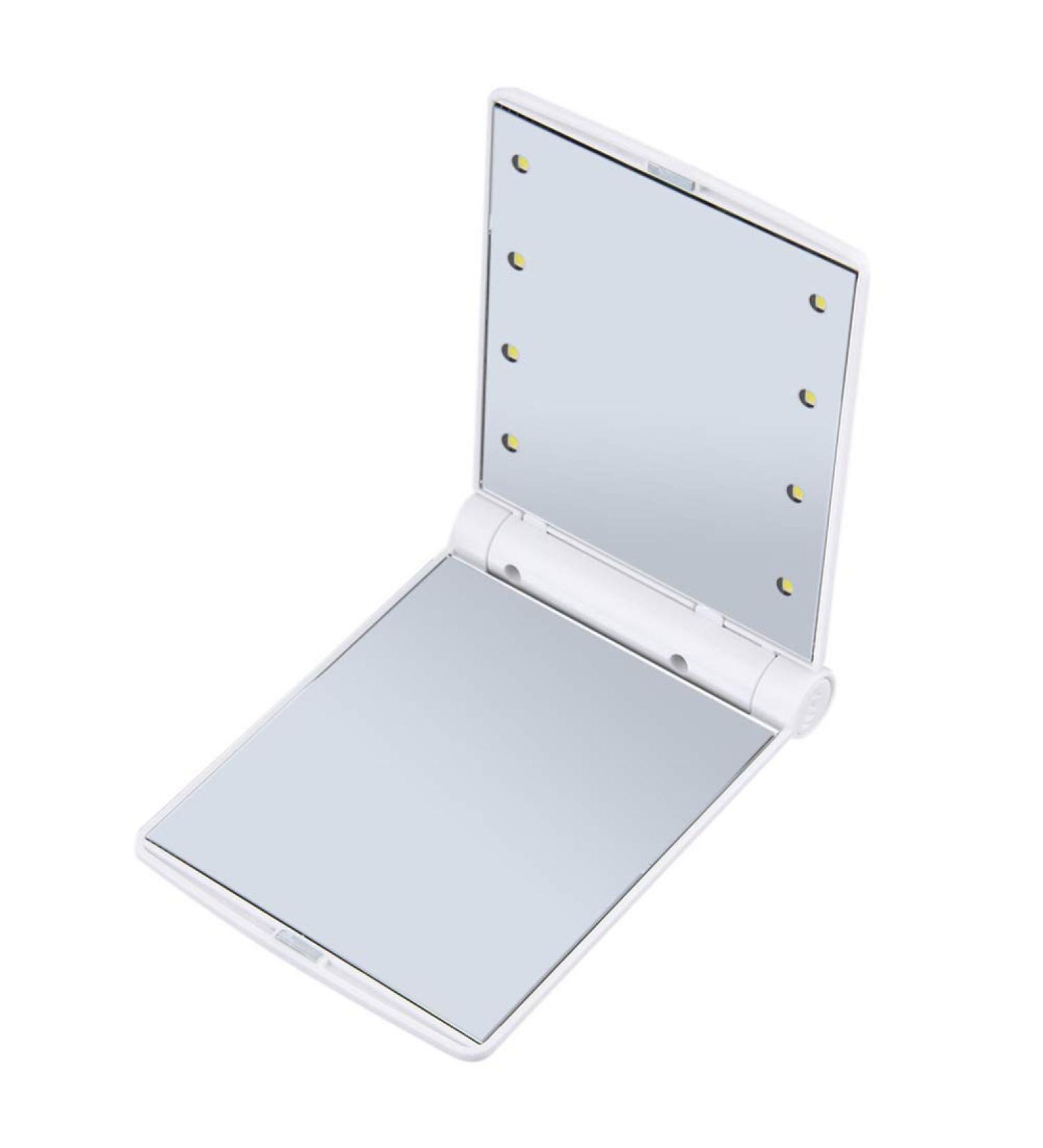 Portable Mirror Makeup Vanity Mirror Folding Comestic Mirror Double-sided Makeup Mirror Compact Led Mirror Mini Mirror Small Mirror Double Sided White - Buy Online on GoSupps.com