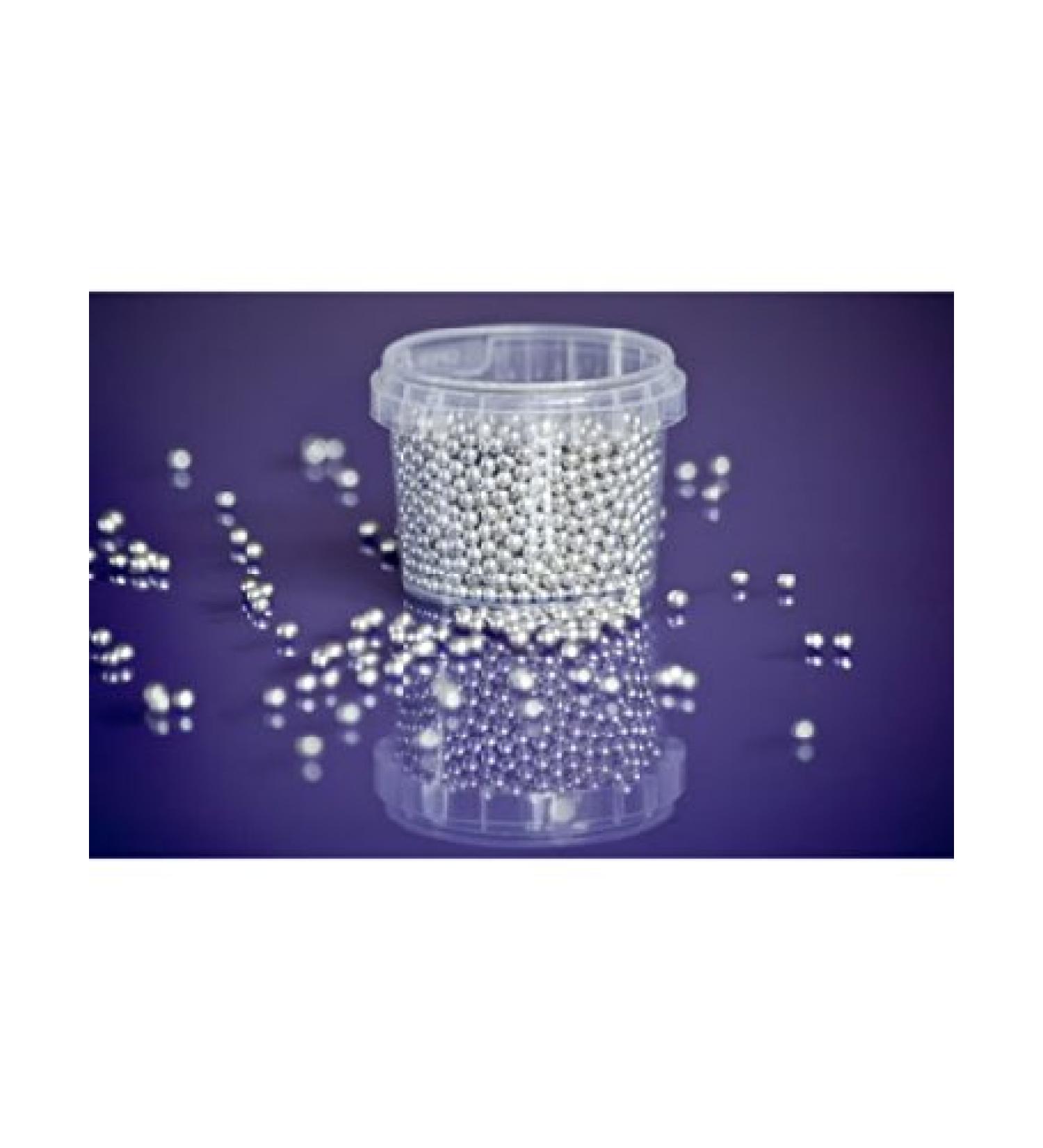 100g Silver Edible 4mm Tiny Sugar Pearls/Balls for Cake Cupcake Sprinkles Dec...