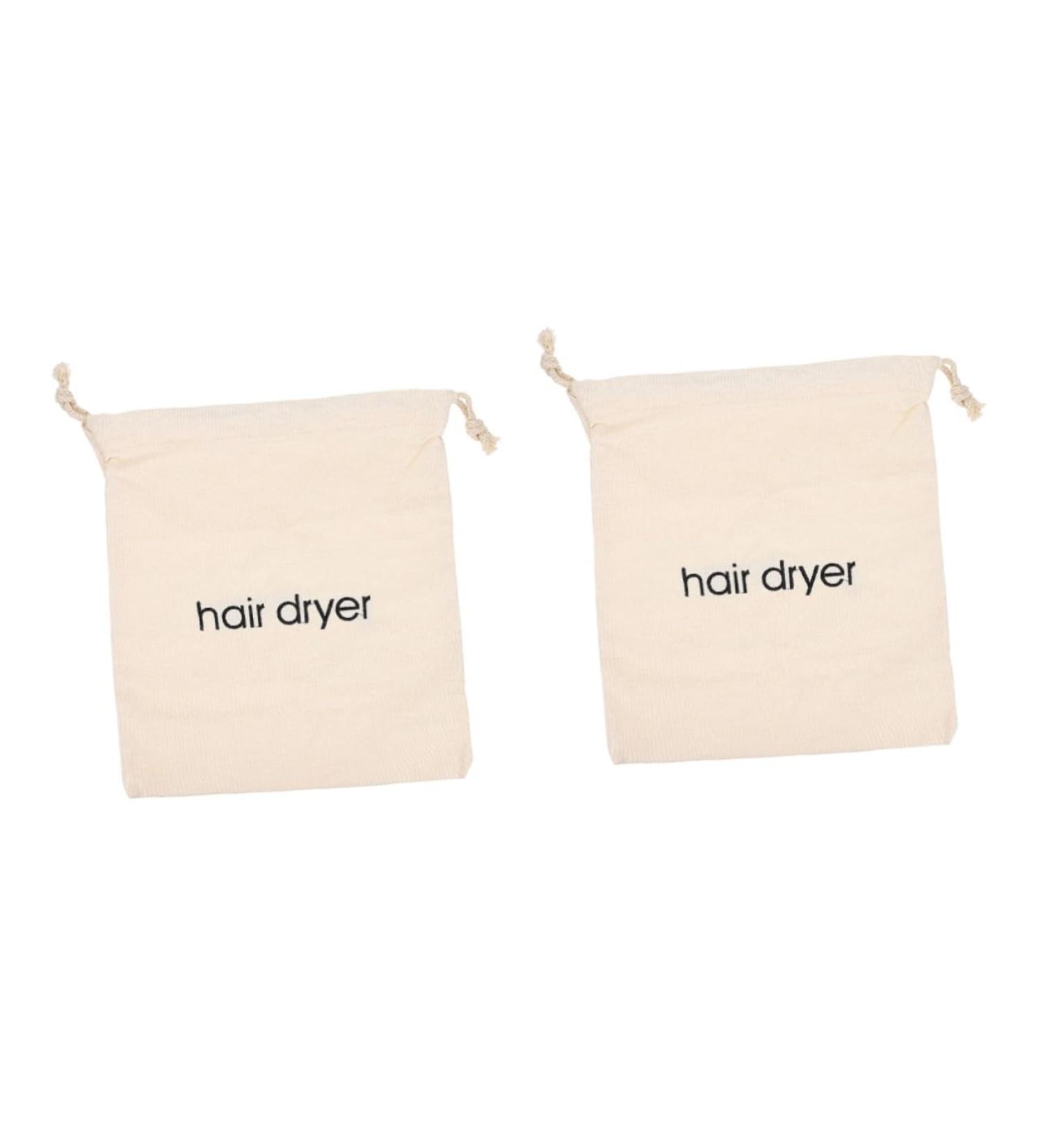 Mikinona 2pcs Hair Dryer Storage Bag Hair Dryer Holiday Travel Bathroom Hairdryers Travel Pouch Beige Fabric - Buy Online on GoSupps.com