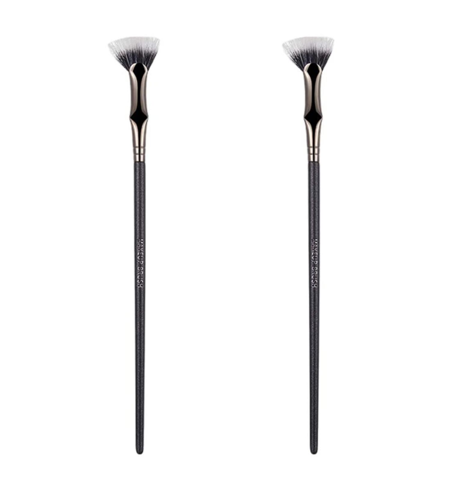 2Pcs Angled Mascara Fan Brush Set - Perfect Makeup Brushes for Lashes & Eyelash Application - Buy Online on GoSupps.com