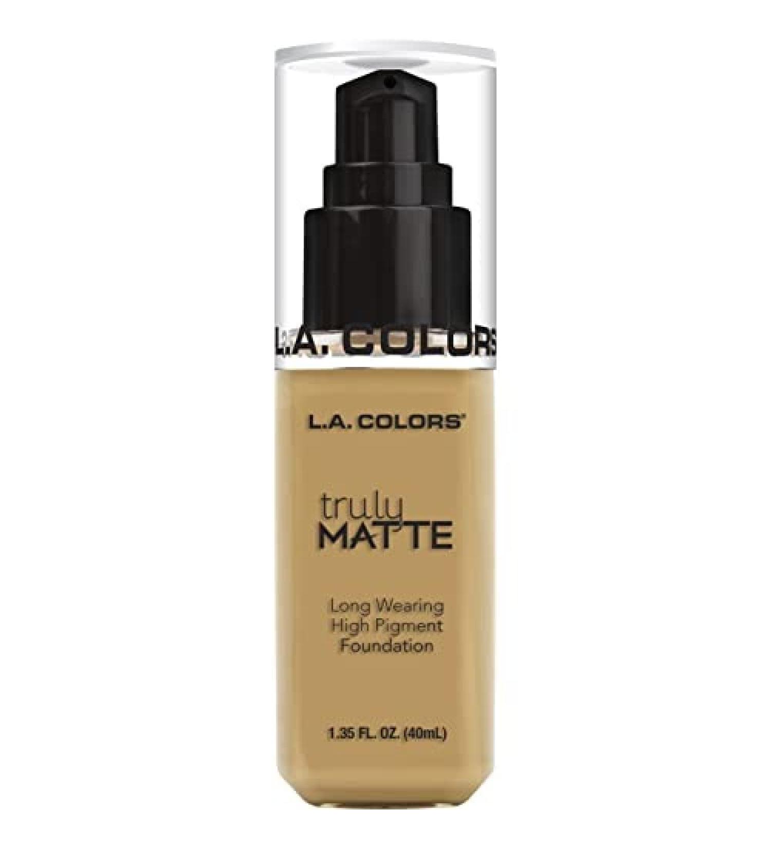 L.A. COLORS Truly Matte Foundation Nude 1.35 Fl. Oz. - Long-lasting Matte Finish for Flawless Look - Buy Online on GoSupps.com