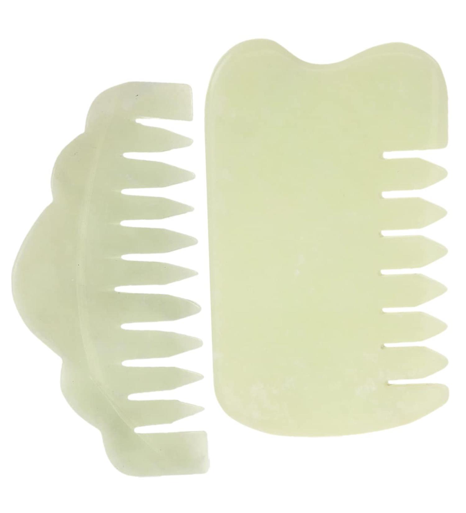 JECOMPRIS Jade Gua Sha Massage Device - Scalp Massager & Trigger Point Tool | Compact Hair Combs from Xiuyu China - Buy Online on GoSupps.com