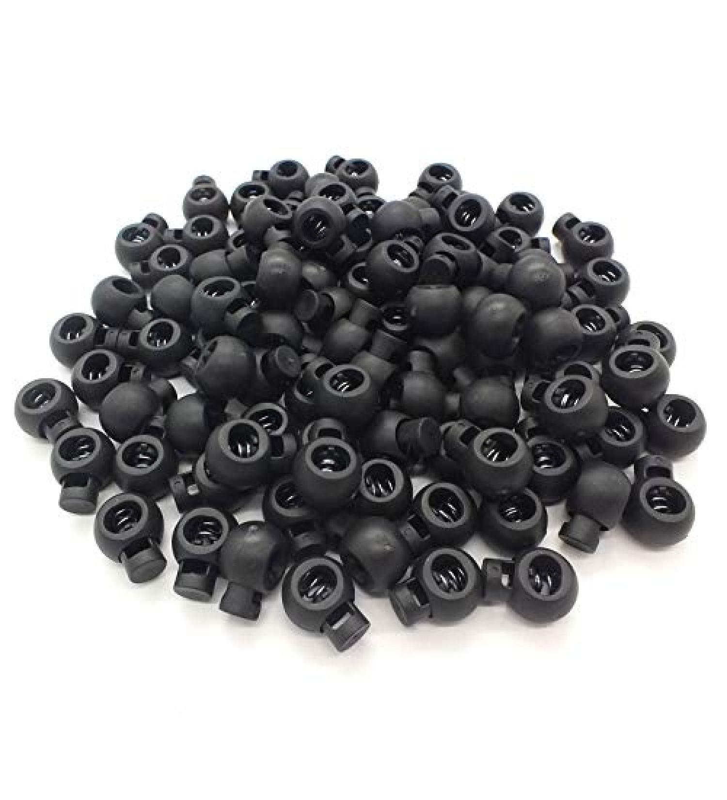 100 Pcs Black Plastic Spring Cord Locks for Backpacks & DIY Handmade Projects - Buy Online on GoSupps.com