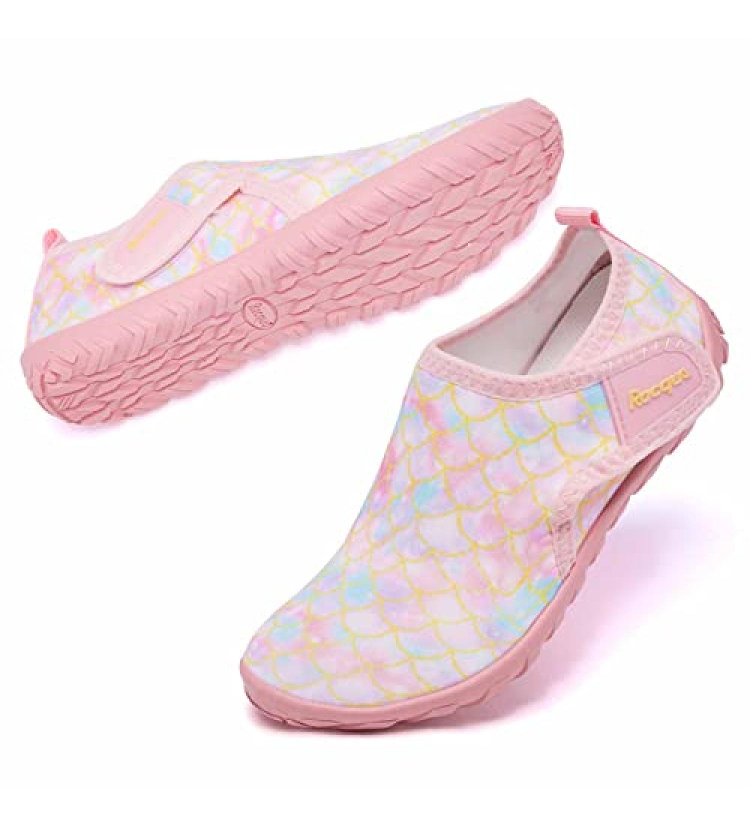 Racqua Kids Water Shoes - Quick Dry Barefoot Aqua Shoes for Boys & Girls (Big Kid) - Mermaid Design | Hdk1602 - Buy Online on GoSupps.com