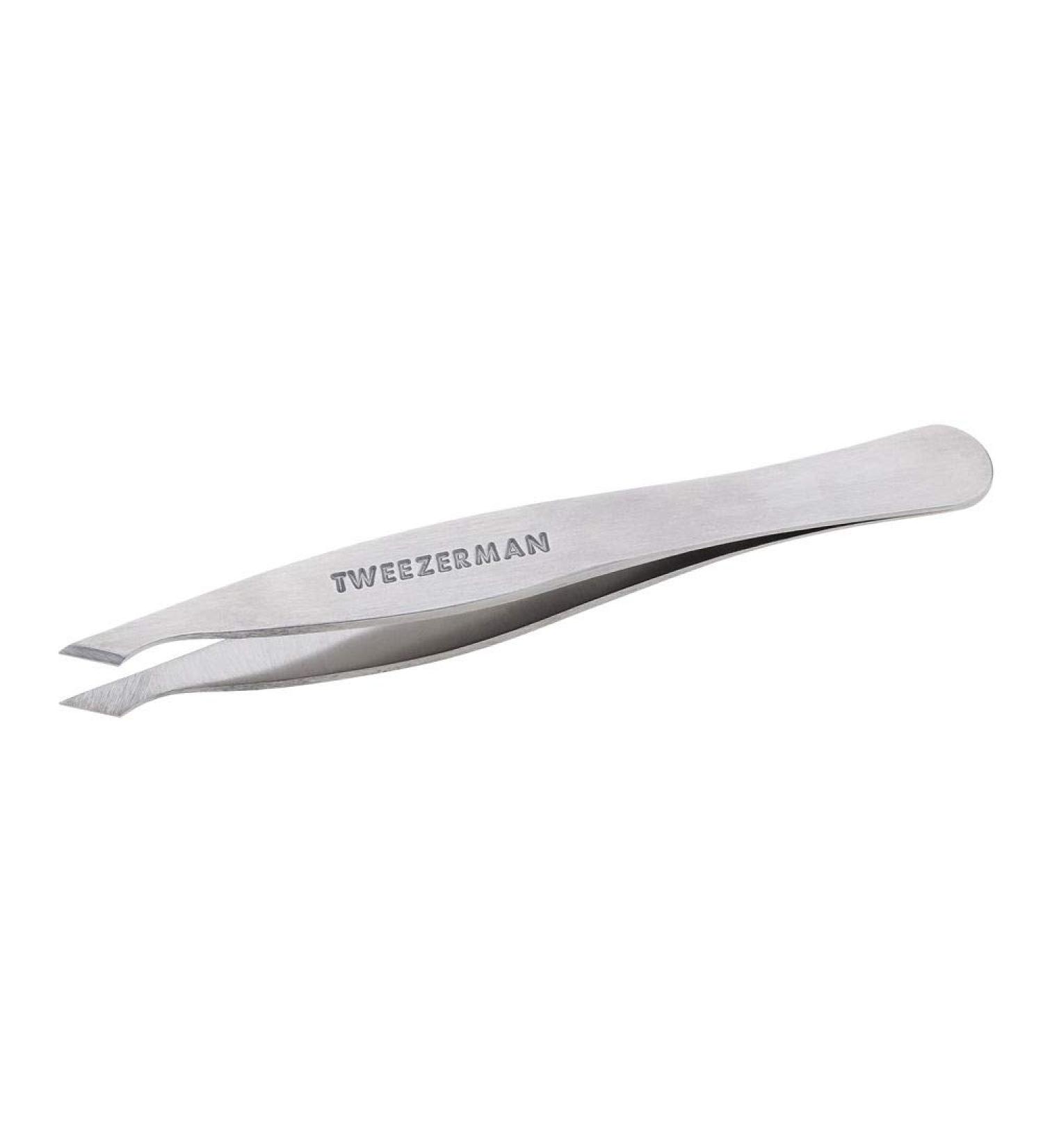 Tweezerman Stainless Steel Slant Point Tweezer - Precision Eyebrow Tweezers for Facial and Ingrown Hair Removal - Buy Online on GoSupps.com