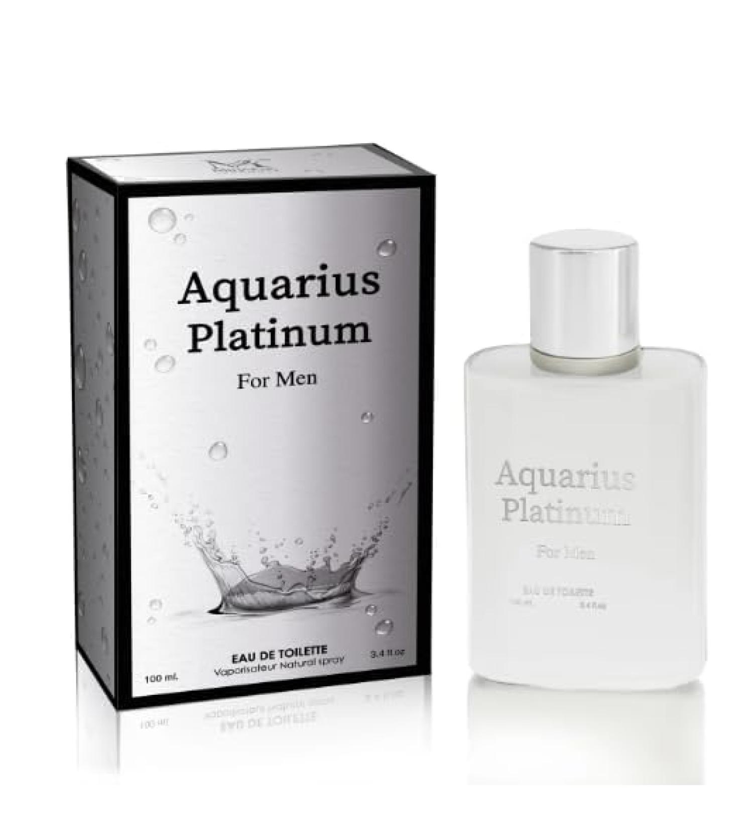 AQUARIUS PLATINUM Aromatic Fresh Aquatic fragrance for Men's 3.4 Oz EDT - Buy Online on GoSupps.com