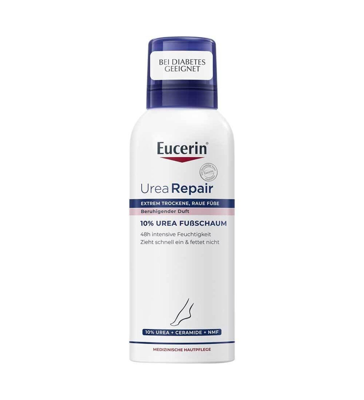 Eucerin UreaRepair plus Fußschaum 10% spendet intensiv Feuchtigkeit und unterst tzt die Hautregeneration 150 ml Solution