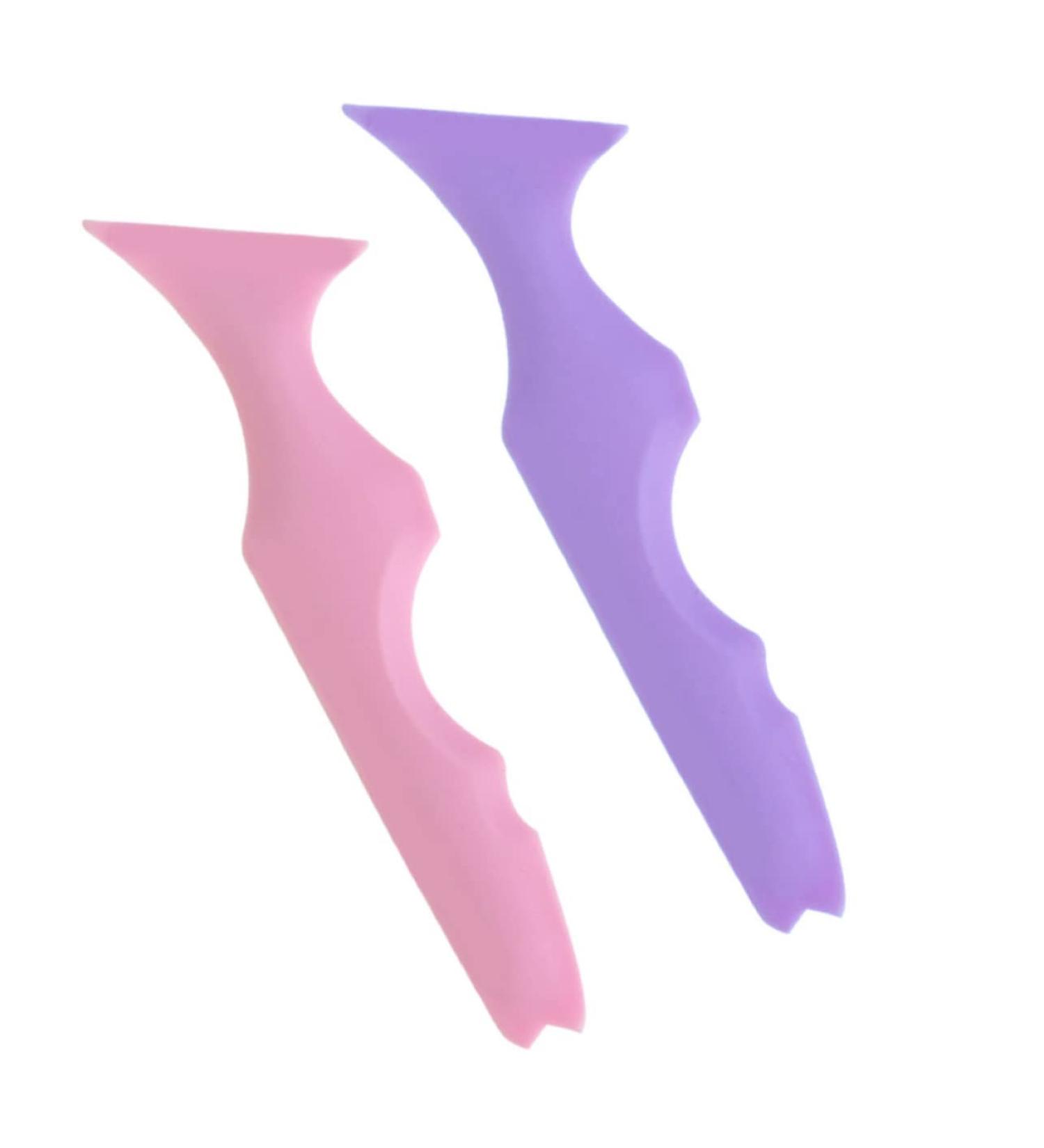 Ipetboom 2pcs Silicone Beauty Ruler Eyeshadow Silicone Makeup Applicator Eyeliner Wearing Aid Beauty Tools - Buy Online on GoSupps.com