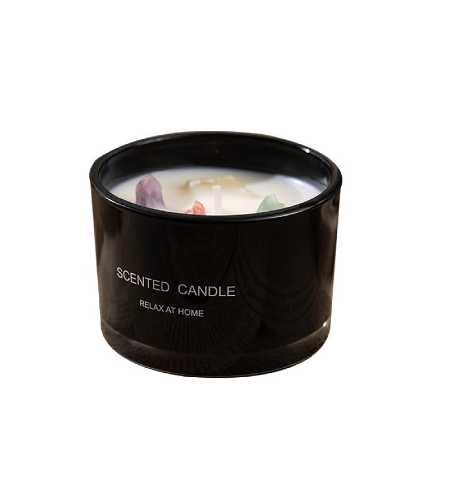 Scented Candles for Crystal Stone | Wood & Vanilla Soy Candles | Men s Home Decorative Candles | Relaxing Holiday Candles - Buy Online on GoSupps.com