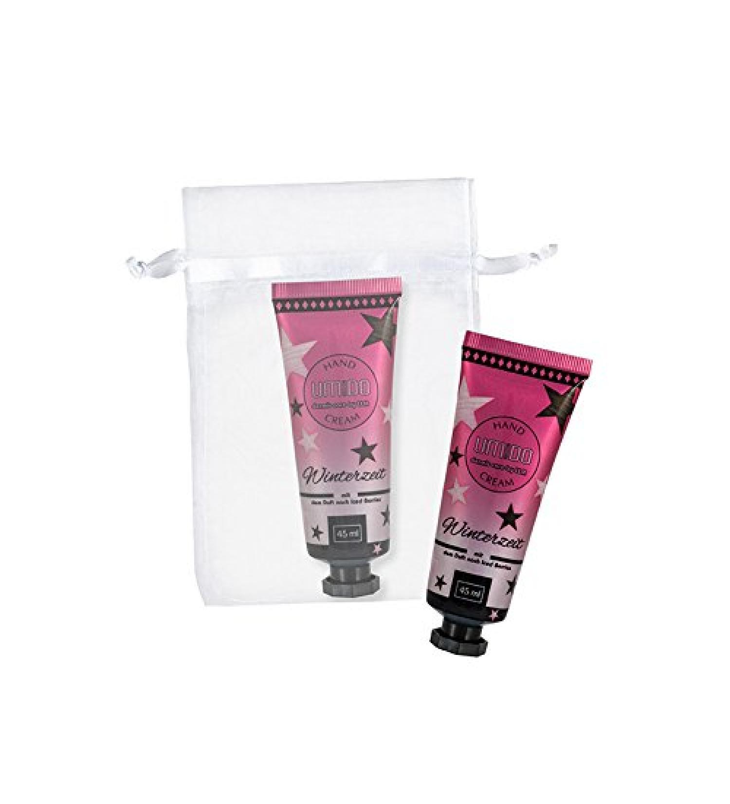 Umido Hand-Cream Set Christmas |1x hand cream 45 ml iced berries |1x organza bags |Hand lotion |Care cream |Lotion |Skin care |Gift set