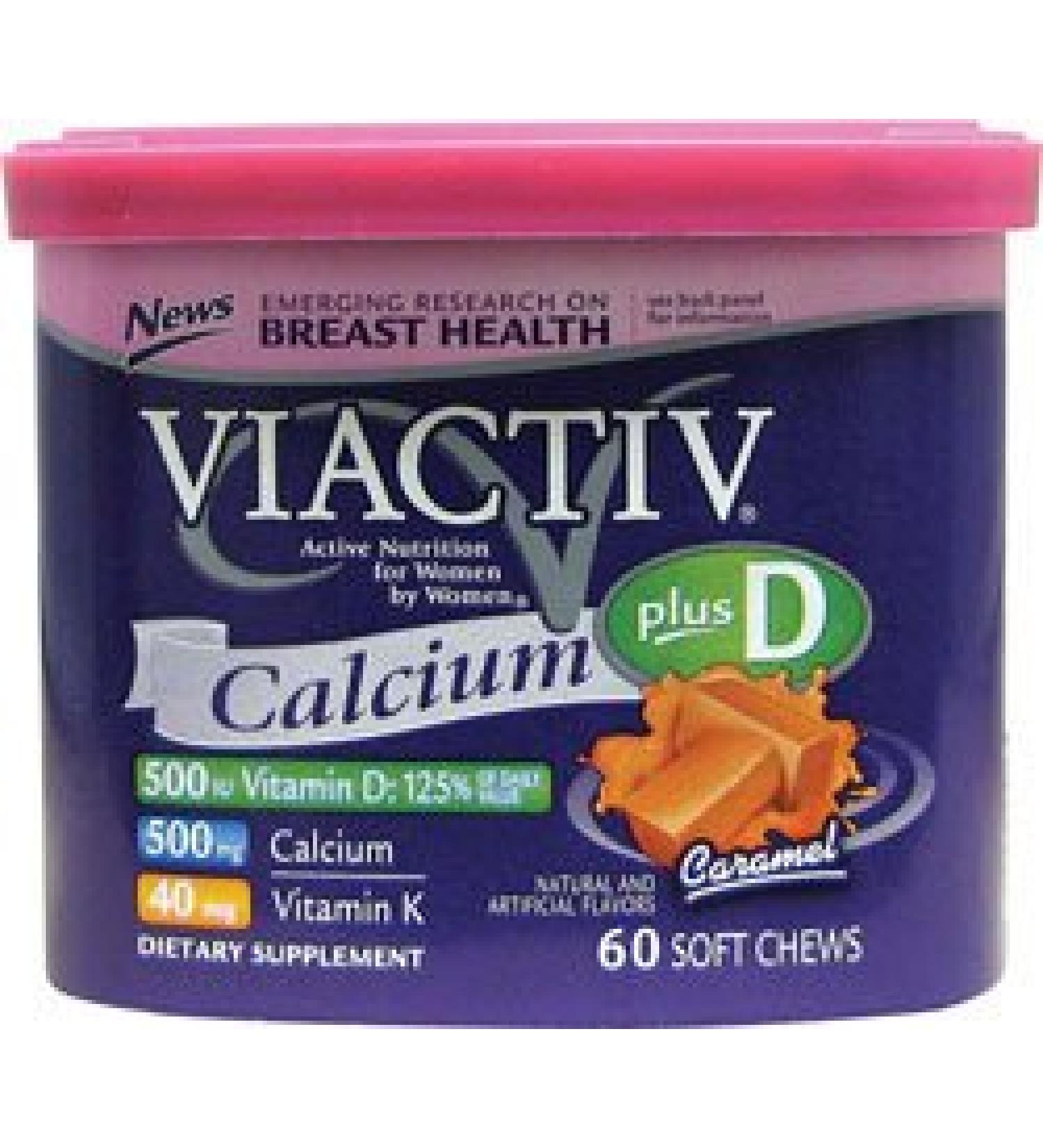 Calcium Plus D (Caramel) 60 Chews by Viactiv