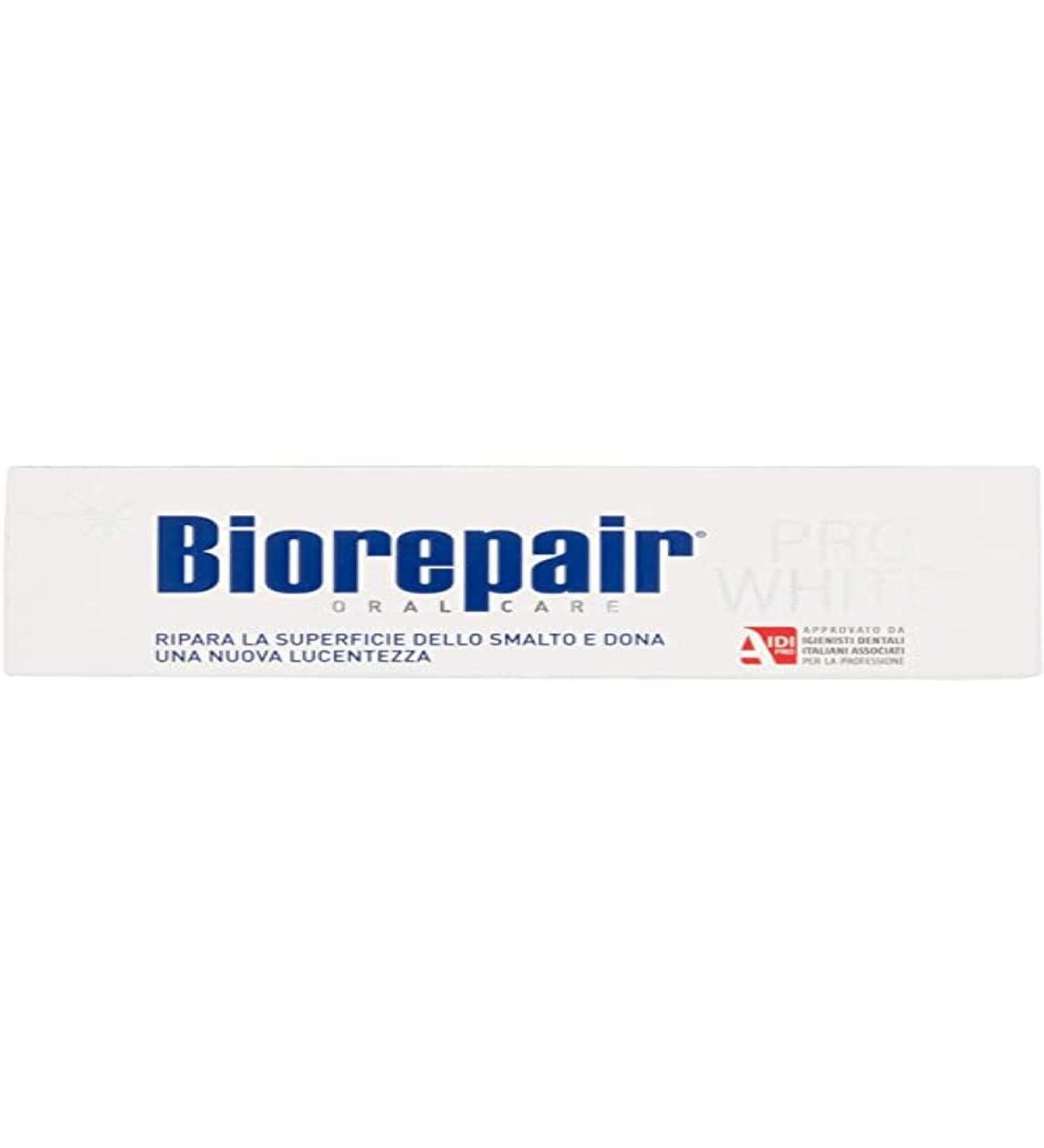 Biorepair Pro White Toothpaste - Restores Natural Smile Brightness 75 ml | International Shipping Available - Buy Online on GoSupps.com