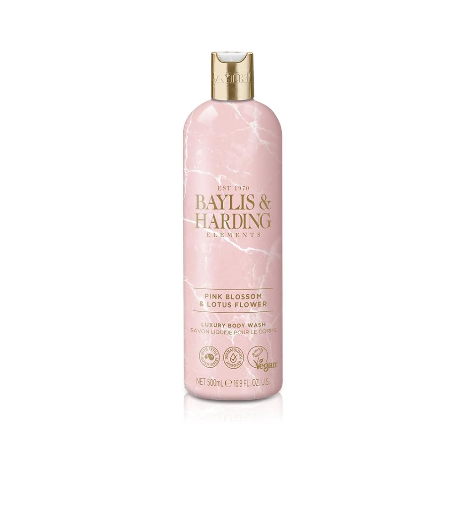 Baylis & Harding Liquid Body Wash Soap - Elements Pink Blossom & Lotus Flower 16.9oz | Luxurious Moisturizing Formula for All Skin Types - Buy Online on GoSupps.com