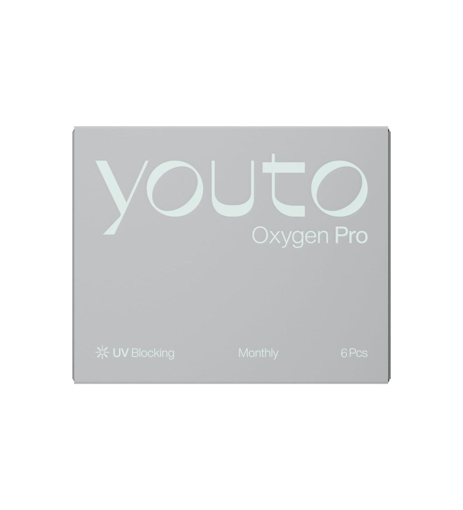 Youto Oxygen Monthly Contact Lenses - 6 Pack BC 8.7 mm Dia 14.0 mm Silicone Hydrogel UV Protection -3.00 Diopters High Moisture Content - Buy Online on GoSupps.com