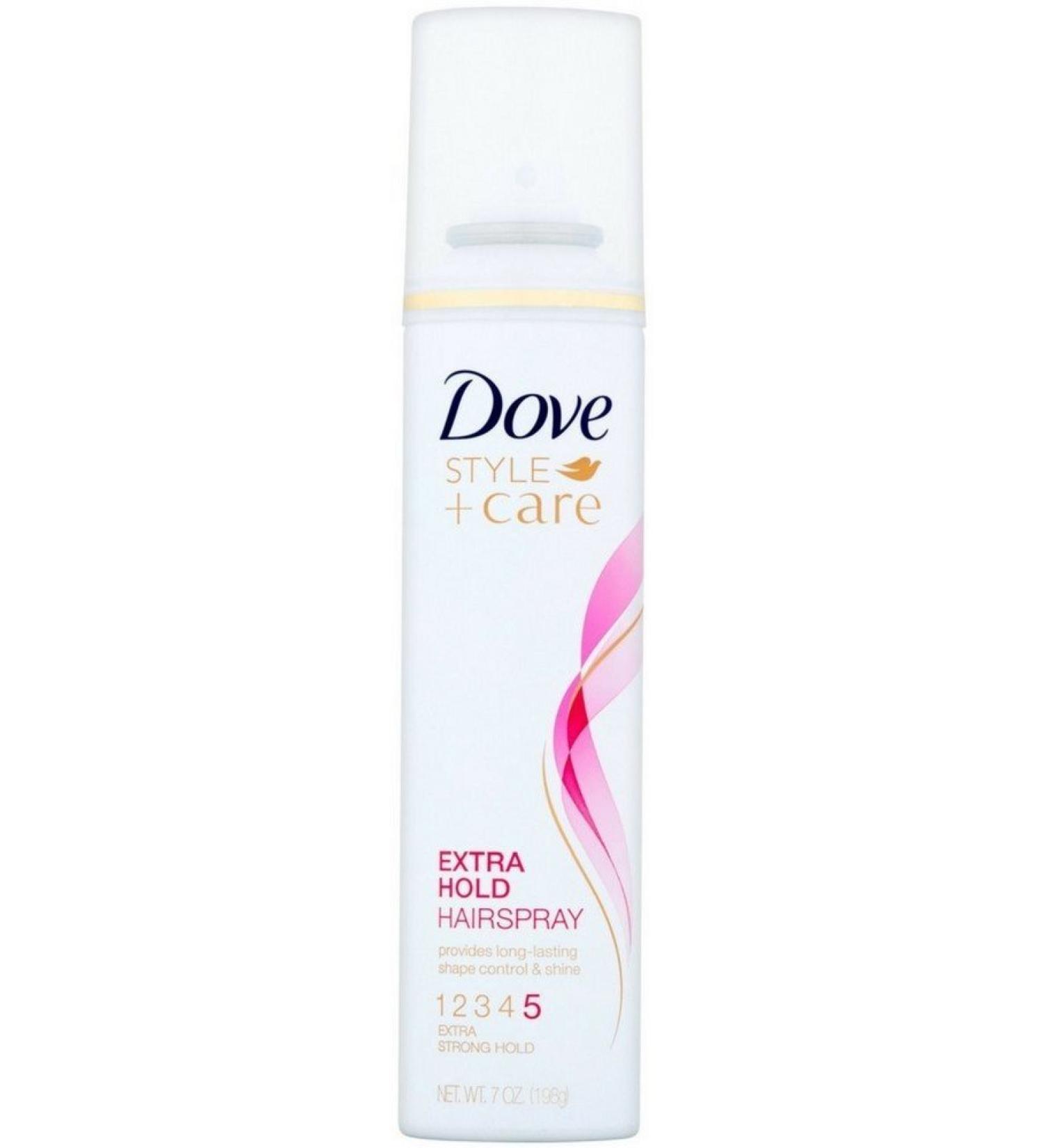 Dove Style + Care Hairspray Strength & Shine Extra Hold 7 oz ( Pack of 2) Unscented 7 Ounce (Pack of 2)