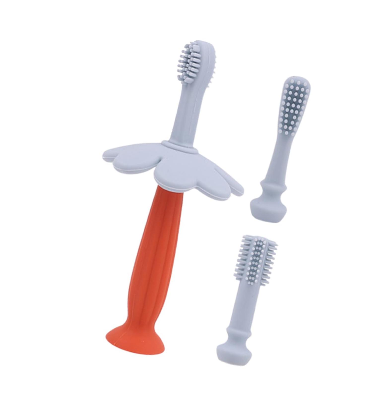 Healvian Infant Toothbrush - Silicone Children's Tooth Cleaning Tool (Light Blue) - 1 Pack Mund Care Brush - Buy Online on GoSupps.com