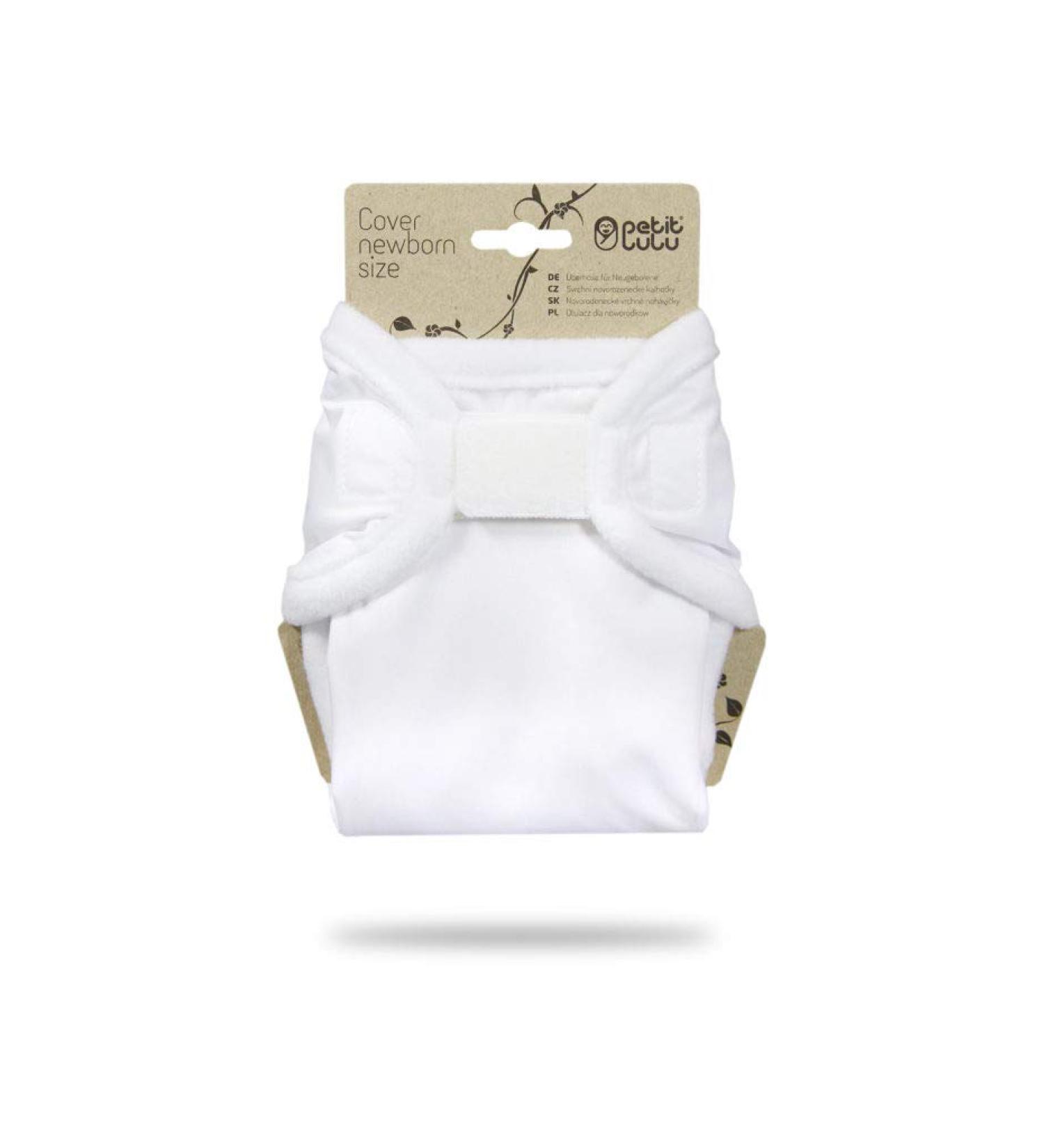 Petit Lulu Newborn Overpants for Cloth Diapers (2-6 kg) - Velcro Closure - White | International Shipping Available - Buy Online on GoSupps.com
