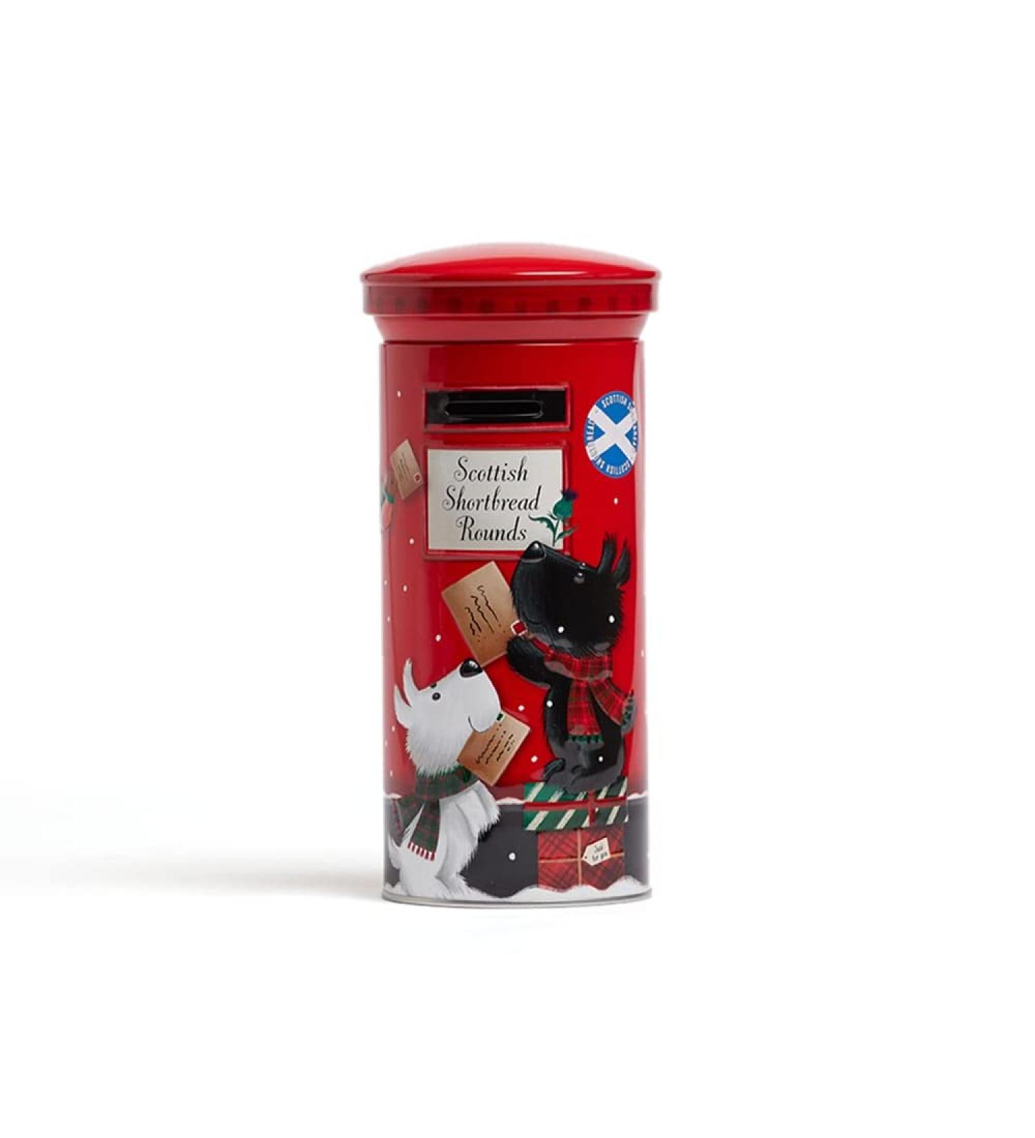 Hezvic Scottish Shortbread Round Biscuits in Postbox Tin - Traditional Scottish Shortbread Biscuit - Assorted Shortbread Biscuits for Christmas or Easter Treats - Buy Online on GoSupps.com