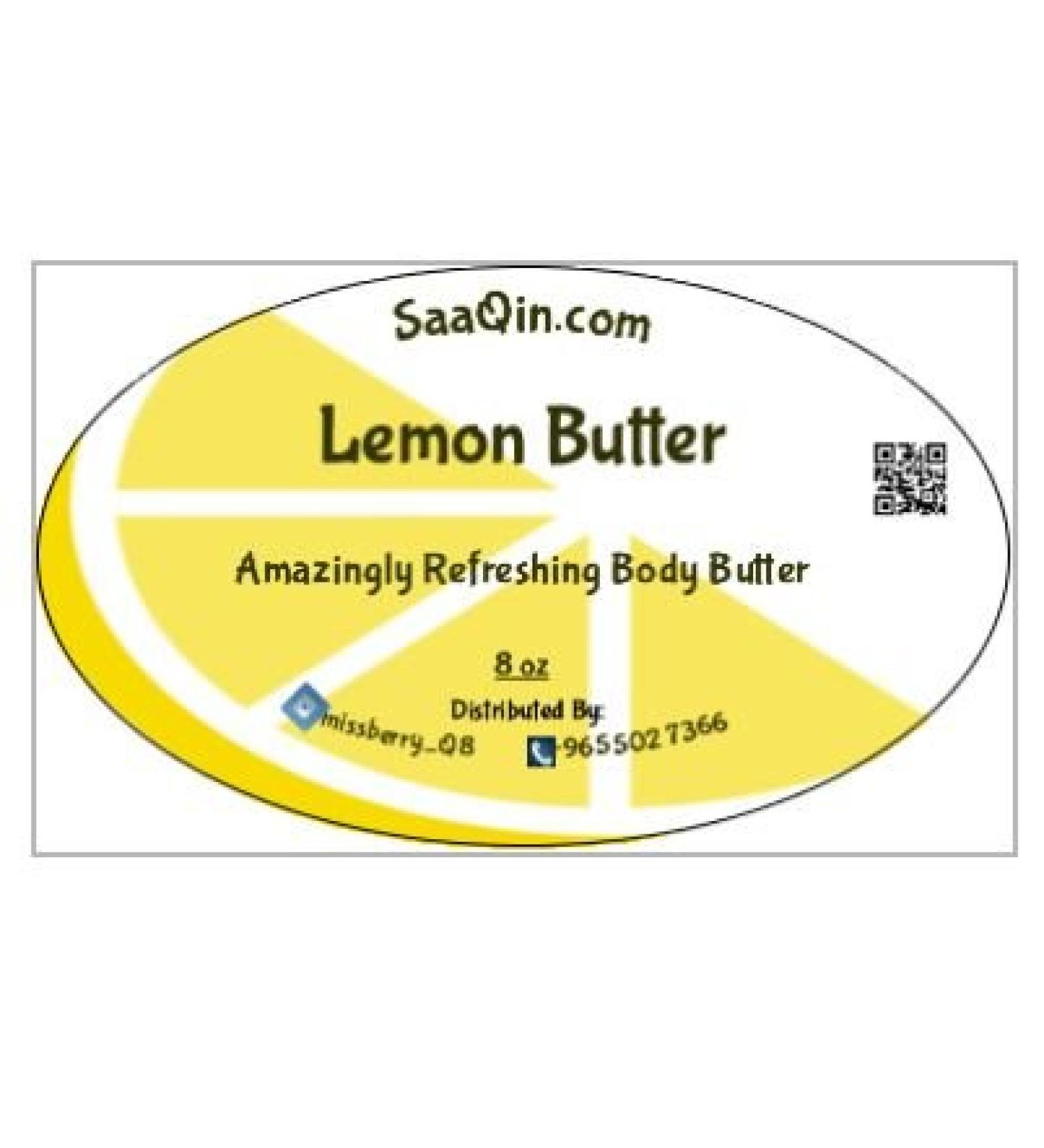 HalalEveryDay LEMON BUTTER - 100% Pure and all Natural - For Skin Hair and Nail Care. With vitamin E omega 3 and lecithin - Refreshing butter - large 8 oz Jar - Buy Online on GoSupps.com