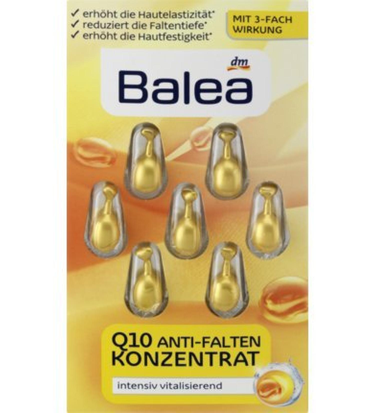 Balea Q10 Anti-Wrinkle Concentrate 7 pieces (Pack of 2) - German product