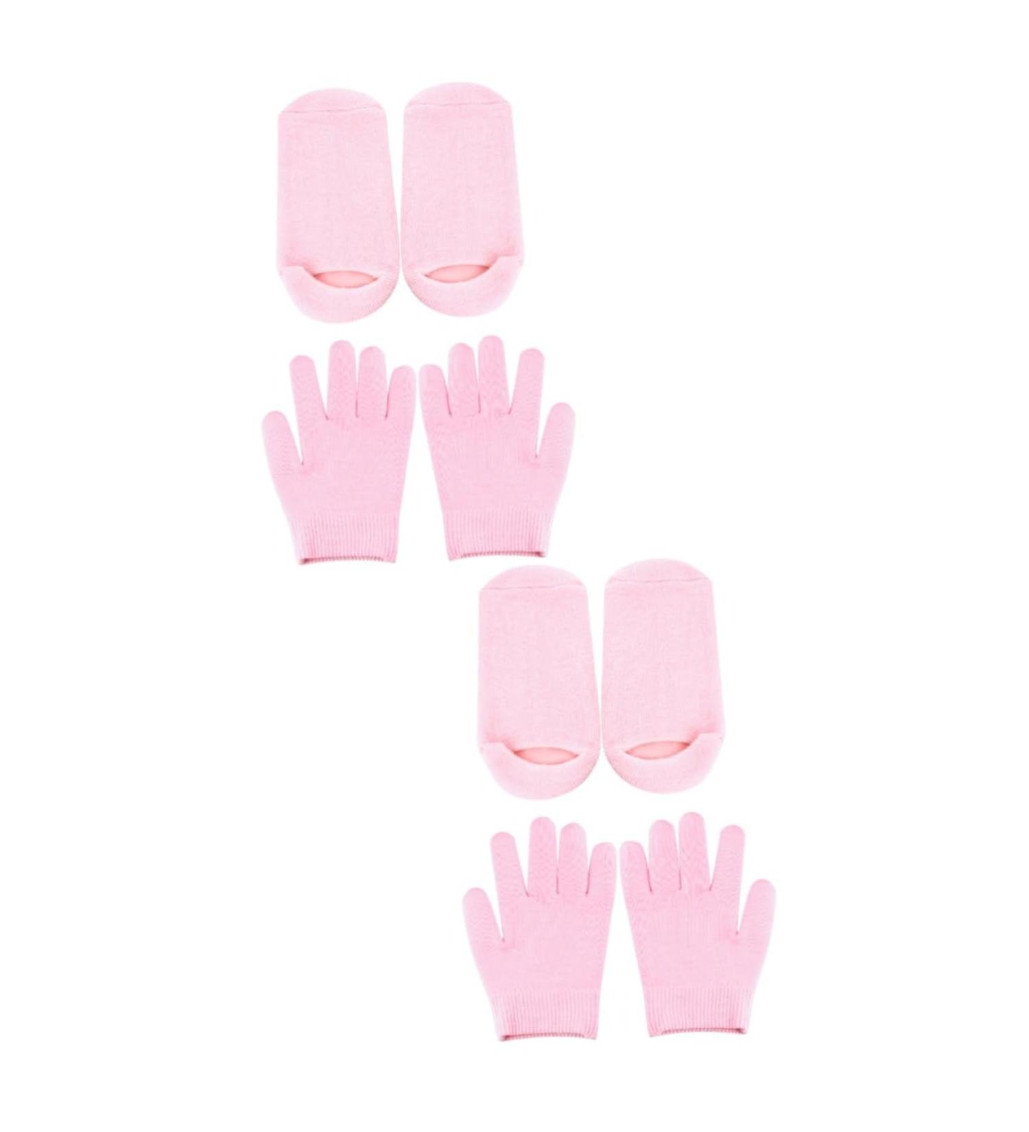 minkissy 4 Pairs wicking sock Cotton Gloves silk socks mittens kids features socks for women gloves overnight Spa Glove womens socks spa socks gloves for dry hands moisturizing Miss mask - Buy Online on GoSupps.com