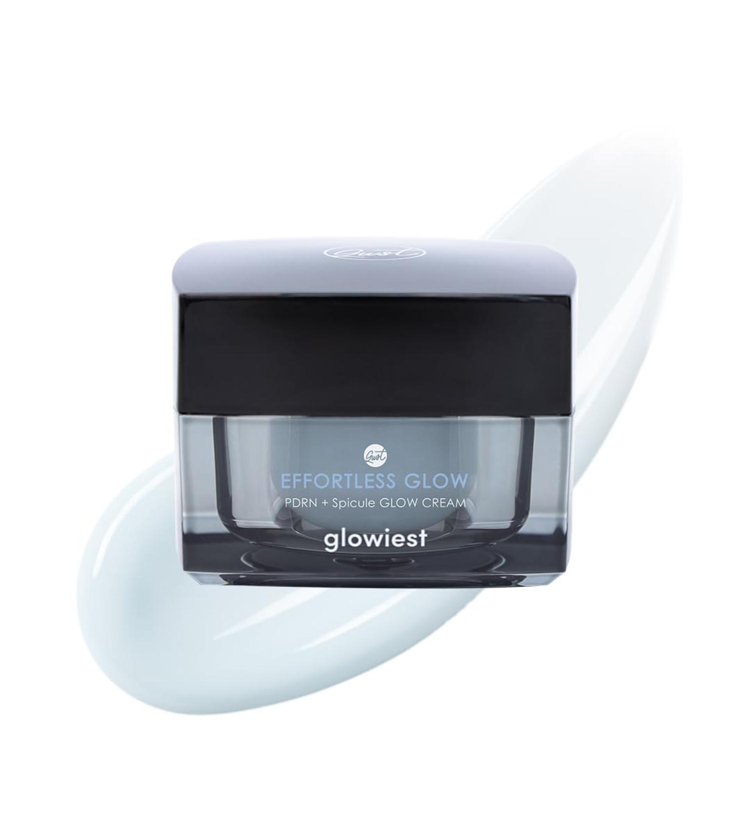 glowiest EFFORTLESS GLOW PDRN + Spicule Cream I Daily Face Moisturizer I Premium Salmon PDRN I Recovery & Moisture with Niacinamide PDRN & Spicule l Korean Skin Care for All Skin Types - Buy Online on GoSupps.com