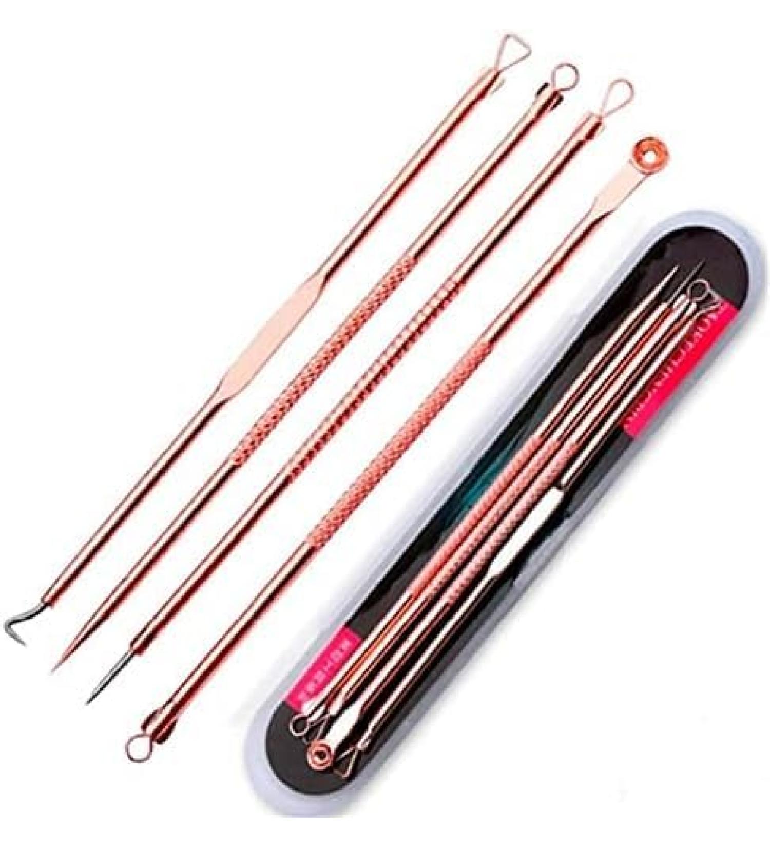 Blackhead Remover Comedone Extractor Professional Stainless Pimple Acne Blemish Removal Tools Set Deft Processed Blackhead Tweezers Kit - Buy Online on GoSupps.com