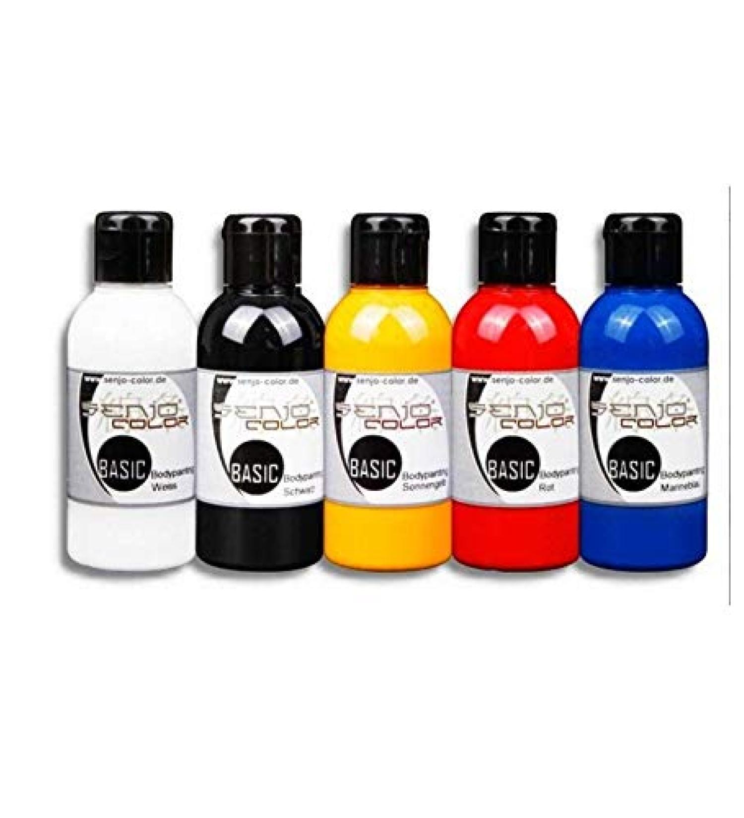 Senjo Body Paint Kit - Vibrant 5-Color Set for Creative Body Art - Ships Worldwide - Buy Online on GoSupps.com