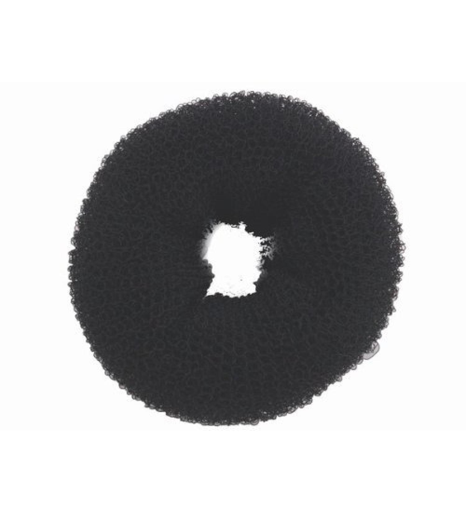 Hair tie donut shape doughnut shape "bun" hair ring made of terry cloth without metal 1 black