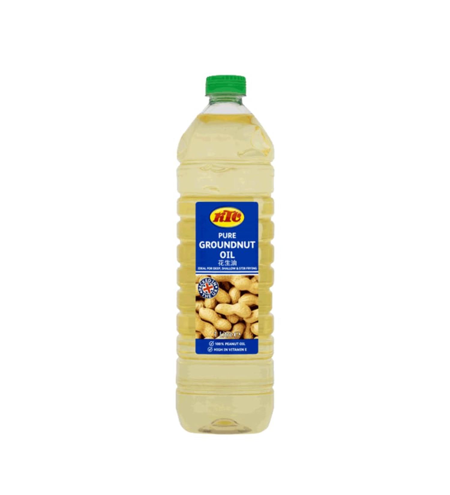 KTC Groundnut Oil | 1L | Cooking Oil | Groundnut Seed Oil | Deep or Shallow Frying Oil | For Nutritious Diet |Vegan | Gluten-Free | Indian Origin (Pack of 1) Groundnut Oil 1L - Pack 1 - Buy Online on GoSupps.com