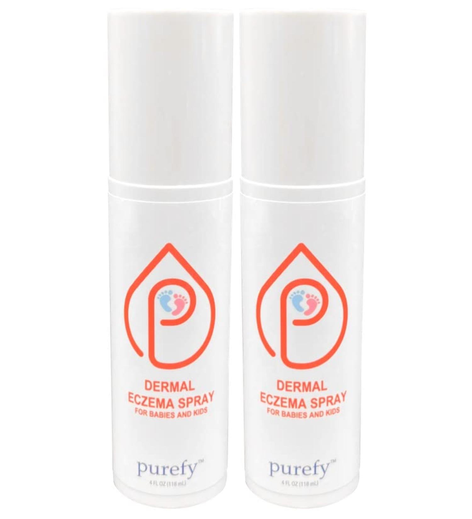 PUREFY Baby Dermal Eczema Spray (4oz 2pk) | Natural Healing for Babies | Dermatologist Recommended - Buy Online on GoSupps.com