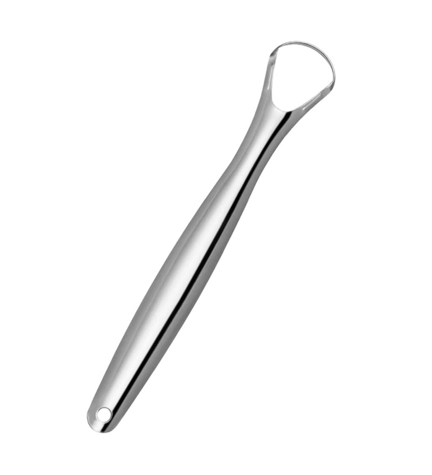 Stainless Steel Tongue Scraper - Reusable Oral Care Tool for Fresh Breath | Hygiene Cleaner for Adults & Children - Buy Online on GoSupps.com