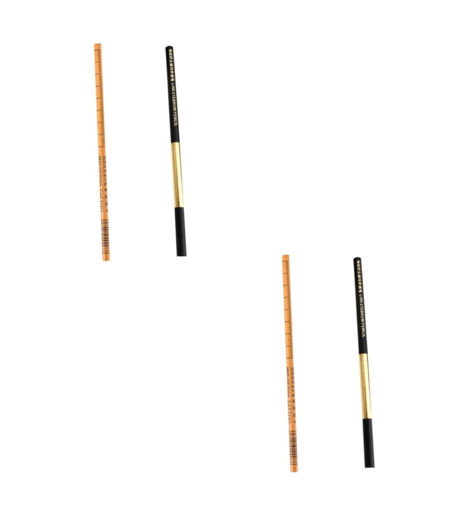 Angoily 4 Pcs Eyebrow Pencil Eyebrow Pen Brown Eyeliner Makeup Pencils Woman Cosmetic Brush 1 count (Pack of 1) As Shownx2pcs - Buy Online on GoSupps.com