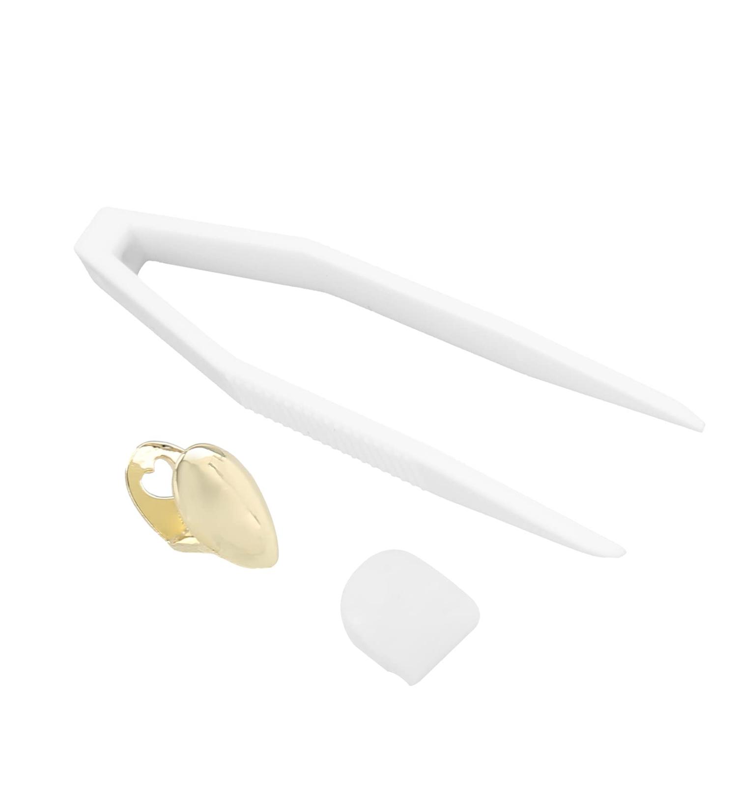 Hip Hop Teeth Decoration Copper Halloween Hip Hop Teeth Single Reusable Individualized Easy Wearing for Fashion Show for Concert(gold) - Buy Online on GoSupps.com