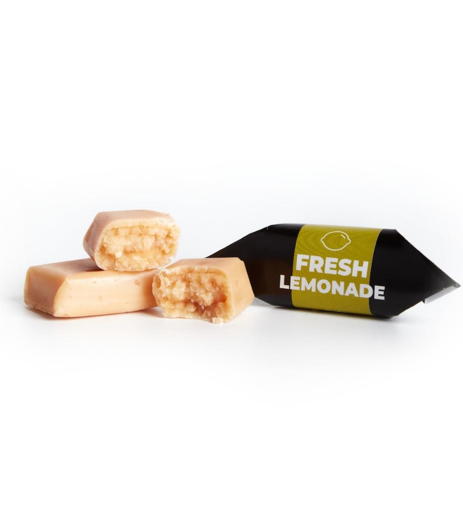 Handmade Traditional Caramel Bonbons & Fresh Fudge - Lemonade Flavor - Mr Fudgestoo 900g Box - International Shipping Available - Buy Online on GoSupps.com