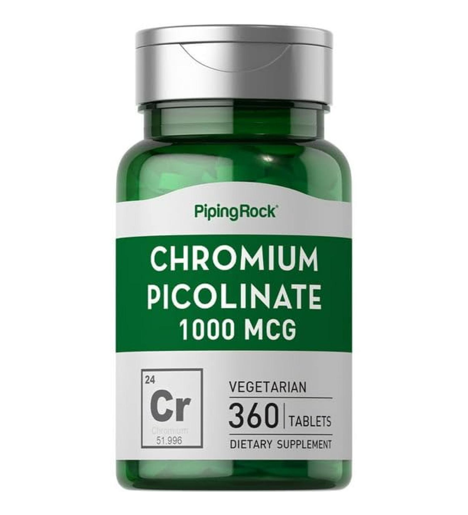 Chromium Picolinate 1000mcg 360 Tablets | Non-GMO & Gluten-Free | Piping Rock - Buy Online on GoSupps.com
