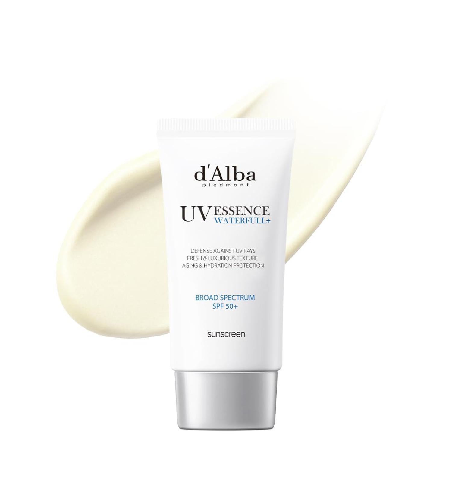 d'alba Piedmont Italian White Truffle Waterfull Essence Sunscreen Vegan Skincare Lightweight Sunscreen with BROAD SPECTRUM SPF 50+ Glowy Safe for all Skin Types Korean Skin Care (1.69 fl. oz) - Buy Online on GoSupps.com