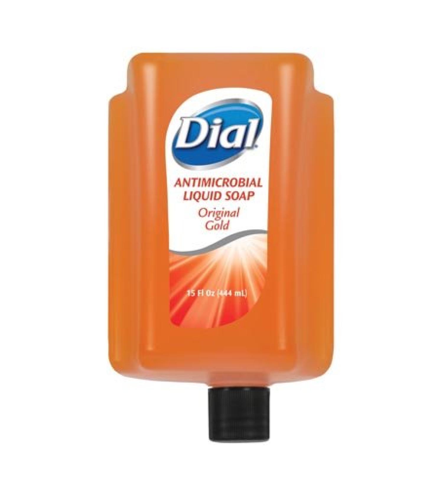 Dial 98561 Antimicrobial Liquid Soap 15 oz Refill Cartridge Refreshing Clean 6/Ctn
