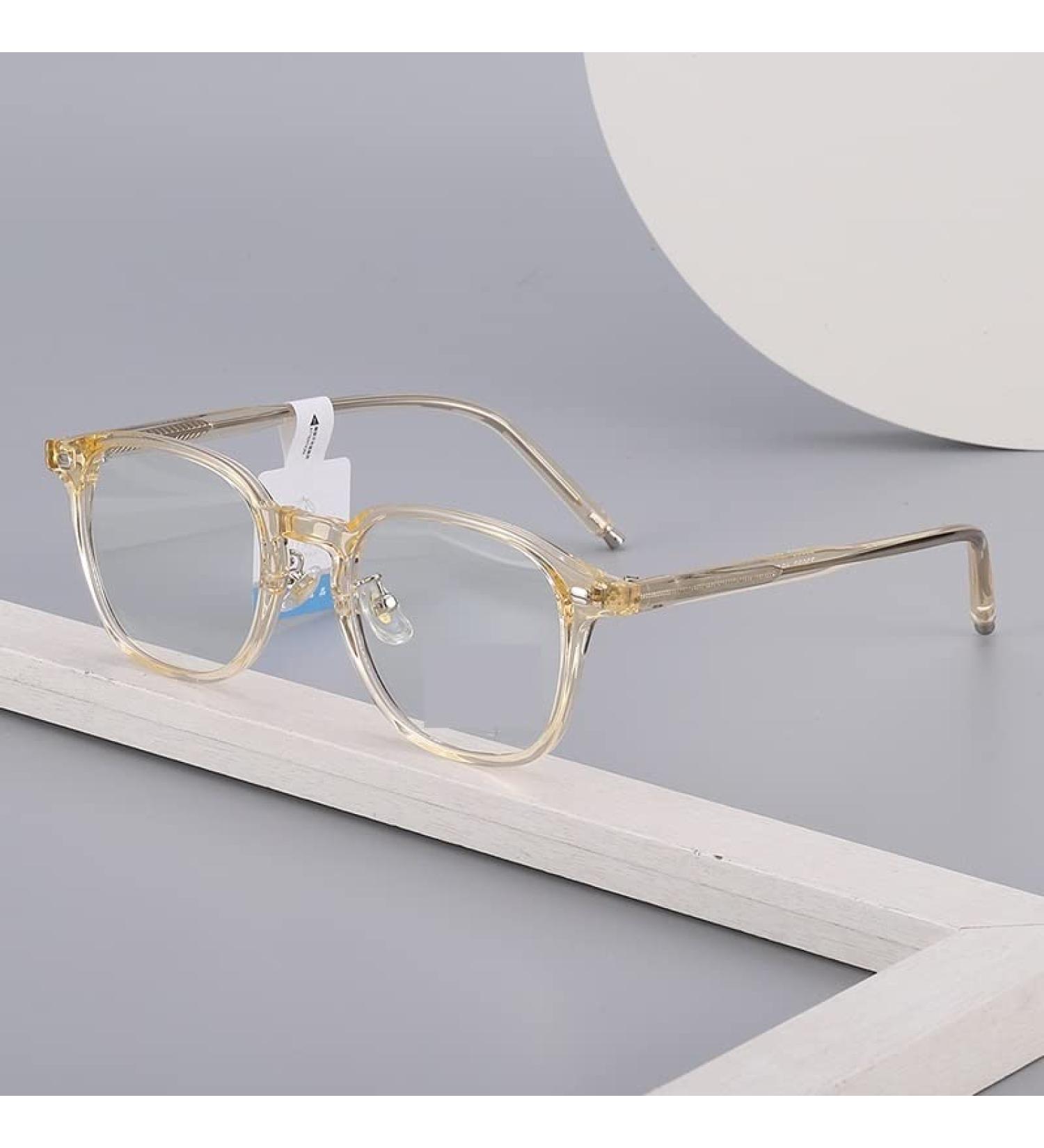 Shop Blue Light Blocking Anti UV Reading Glasses - Stylish Round Eyewear for Men & Women +100 Yellow - Buy Online on GoSupps.com