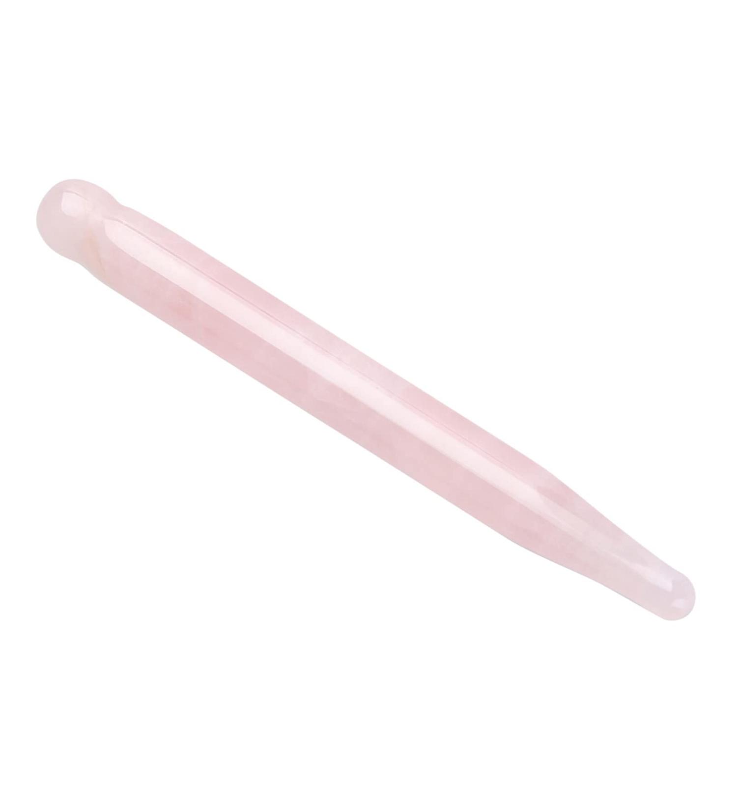 Jauarta 1PC Pink Stone Carving Polished Crystal Massage Wand for Health & Relaxation - International Shipping - Buy Online on GoSupps.com