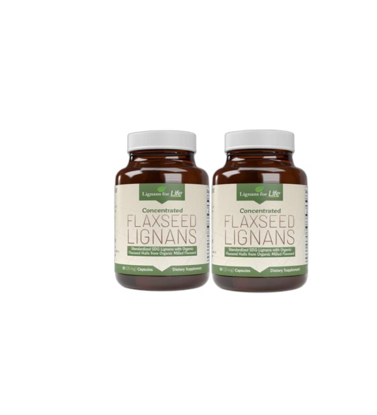 Lignans For Life Flaxseed Lignans 90 Capsules - 2 Pack | Natural Antioxidant Supplement - Buy Online on GoSupps.com