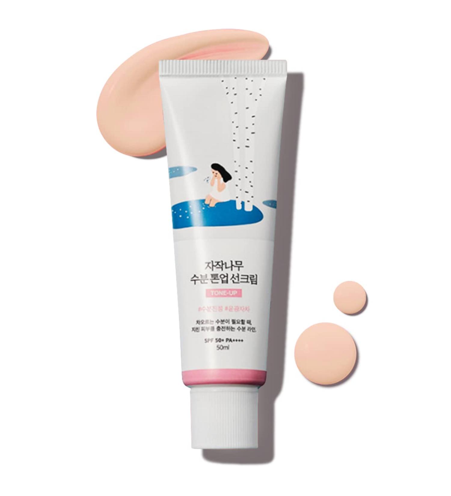 ROUND LAB Birch Juice Tone Up Sunscreen 50mL - Strong UV Protection, No White Cast, Moisturizing Essence, Reef Safe - 1.69 Fl Oz - Buy Online on GoSupps.com