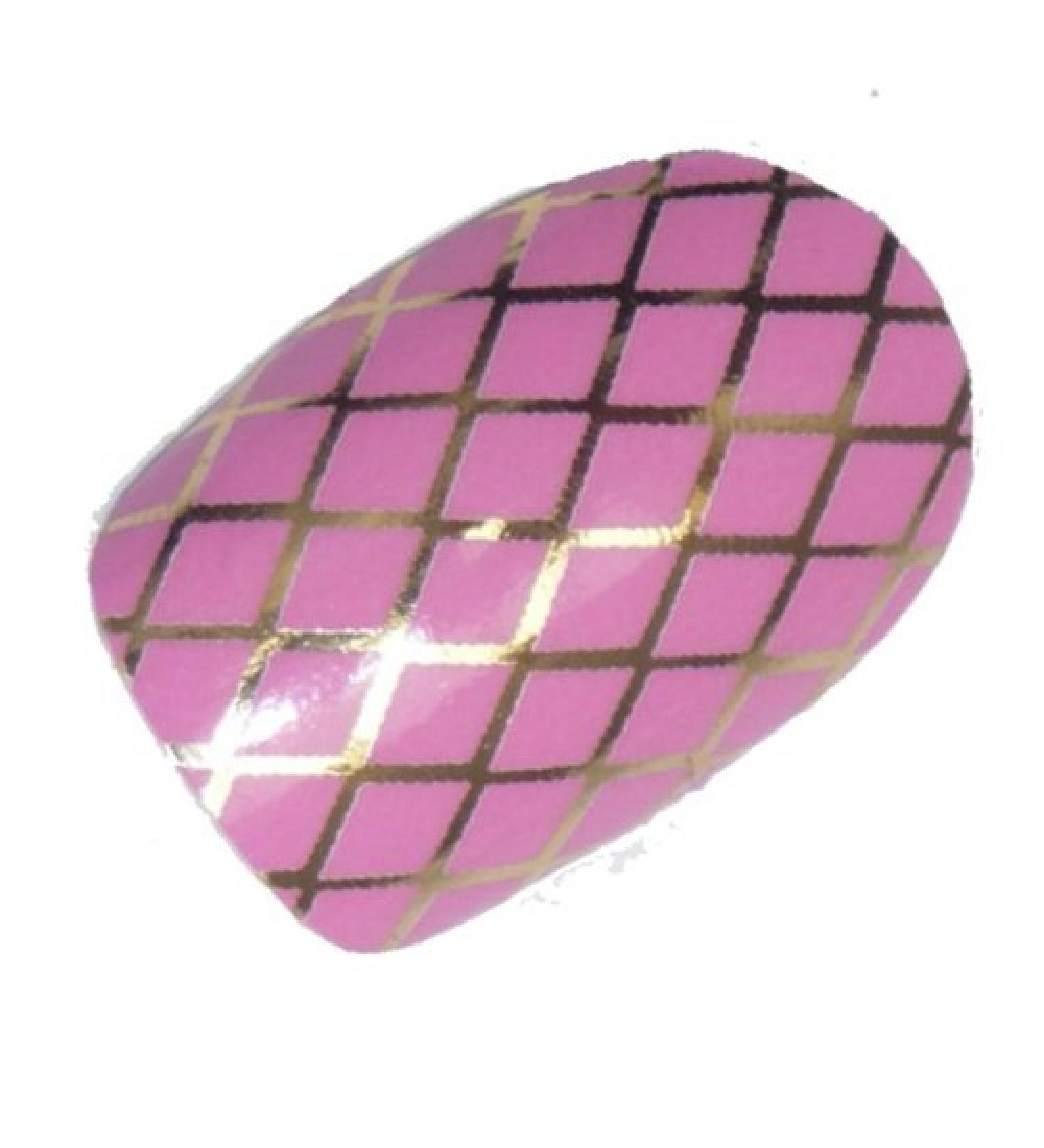 Chix Nails Nail Wraps Pink Gold Chrome Fishnet Fingers Toes Vinyl Foils