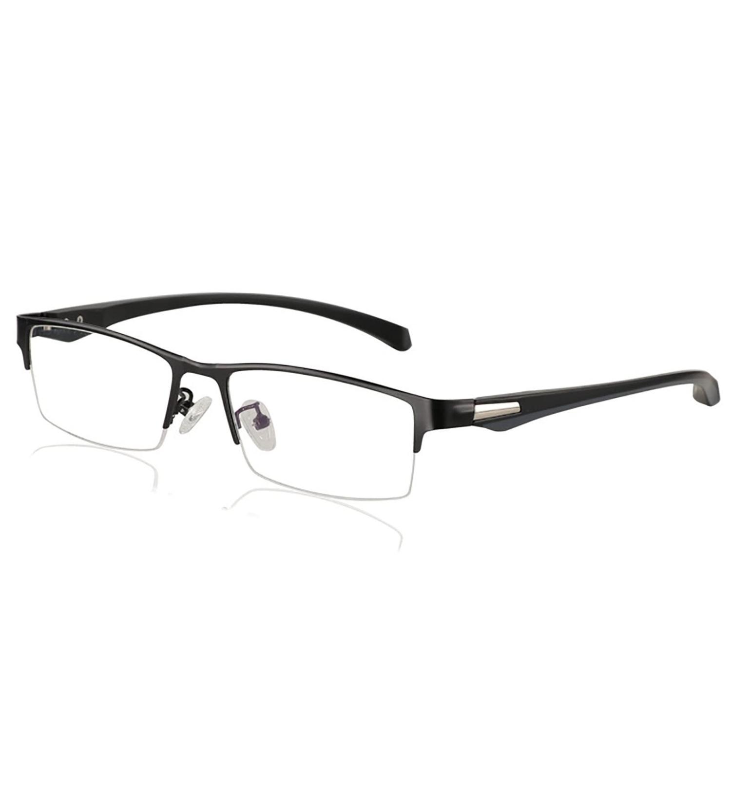 Reading Glasses & Sunglasses for Men & Women | UV400 Anti-Glare Spring Hinge +0.75 Black Metal Frames - Buy Online on GoSupps.com