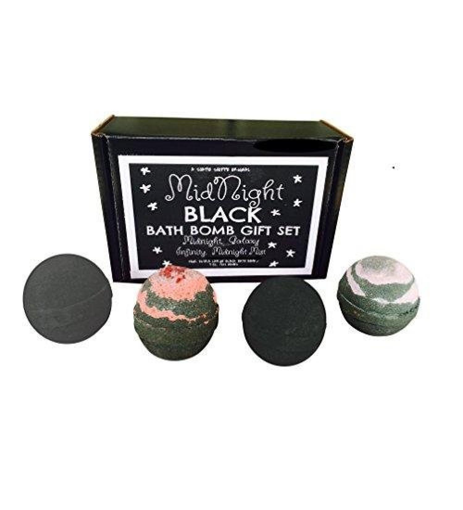 BLACK Bath Bombs Gift Set - Set of 4 Original Black Bath Bombs - Buy Online on GoSupps.com